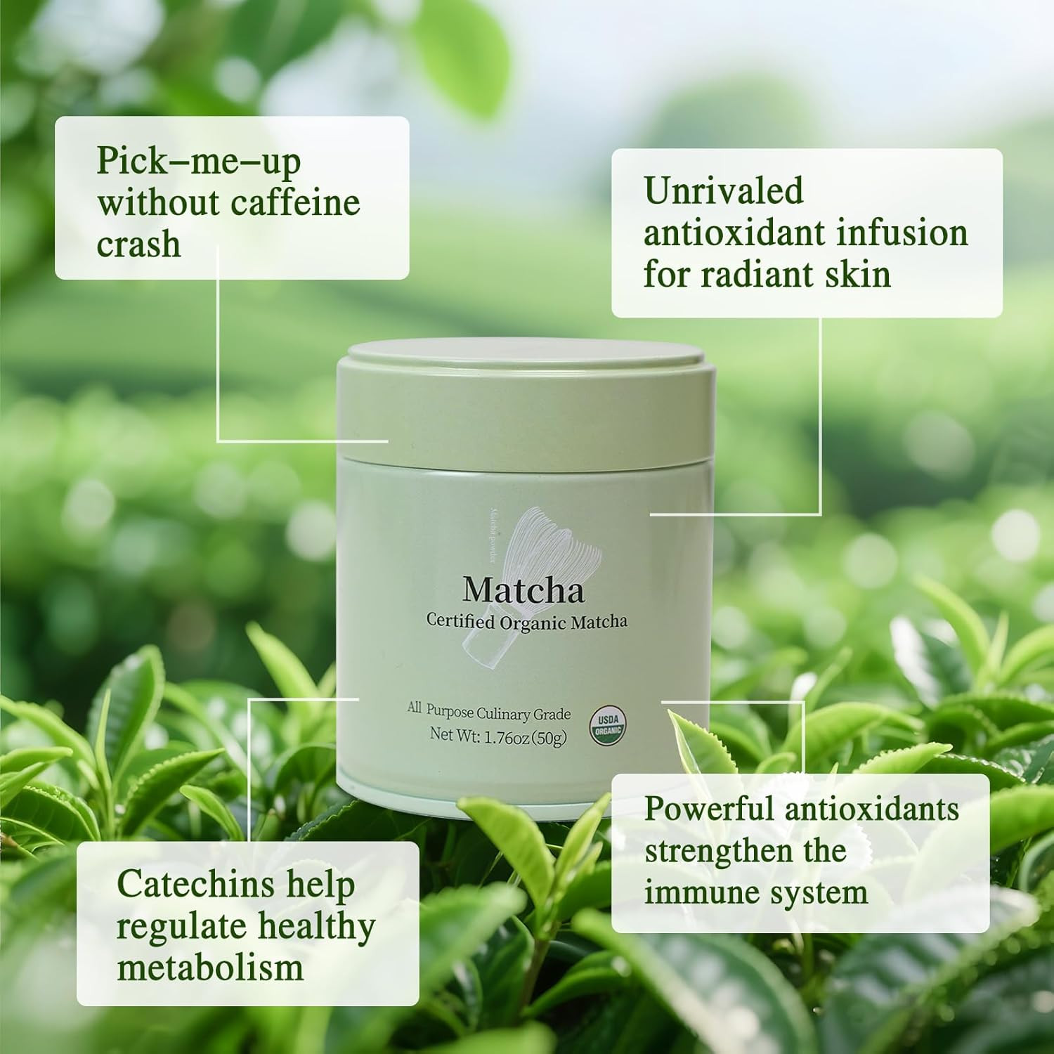 MatchAdmire Premium First Harvest USDA Certified Organic Green Tea Matcha Powder