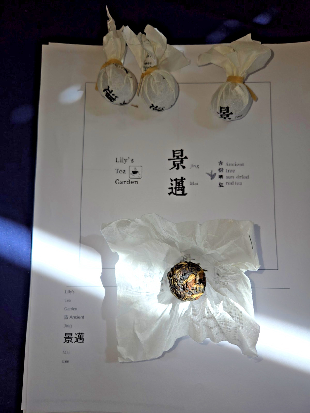 YUNNAN PU’ER DRAGON BALL TEAS HAND ROLLED 5 FLAVORS PACK of 15 .3oz INDIVIDUALLY