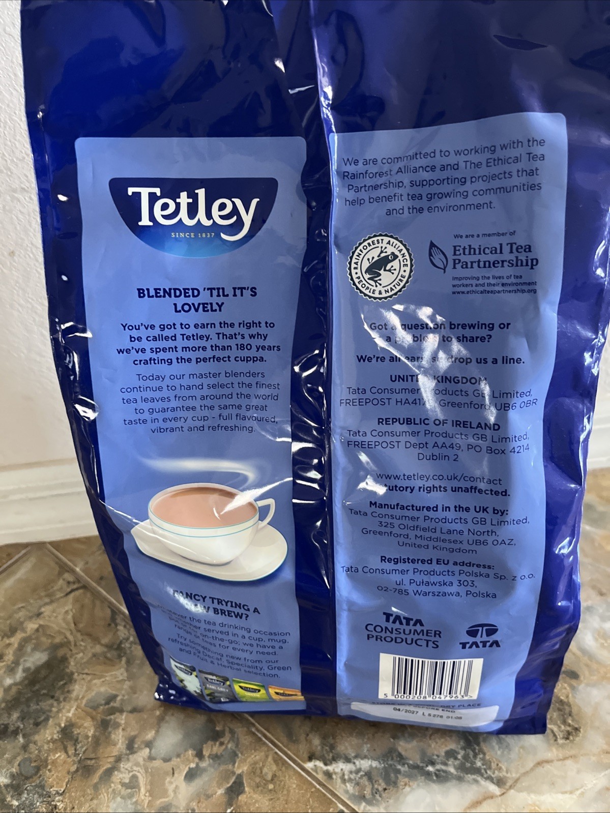 Tetley Original Tea Bags 440 Teabags 100% Natural Black Tea