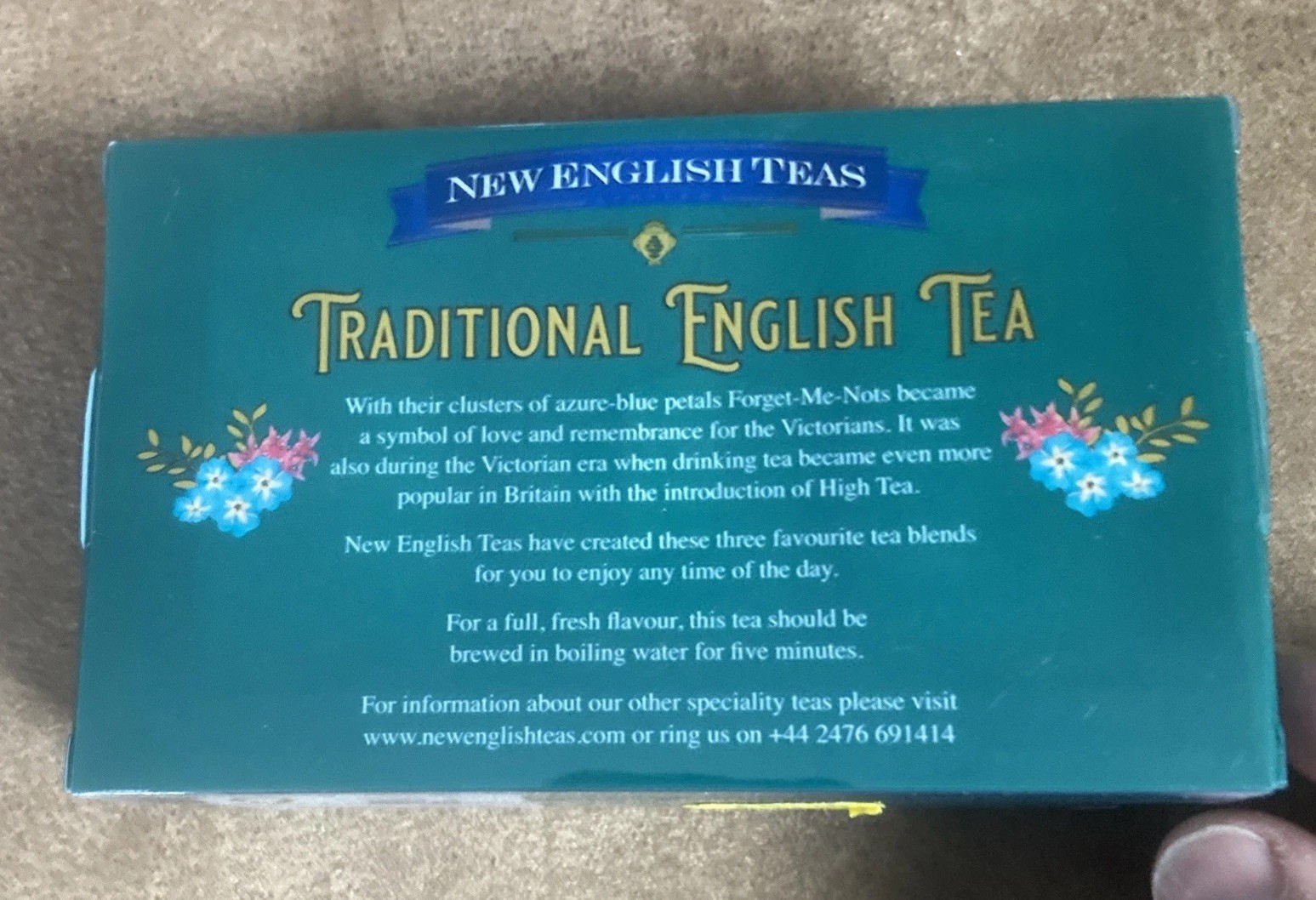 New English Teas Traditional English Tea Tin Set Gift Pack Aqua Decor Exp12/26