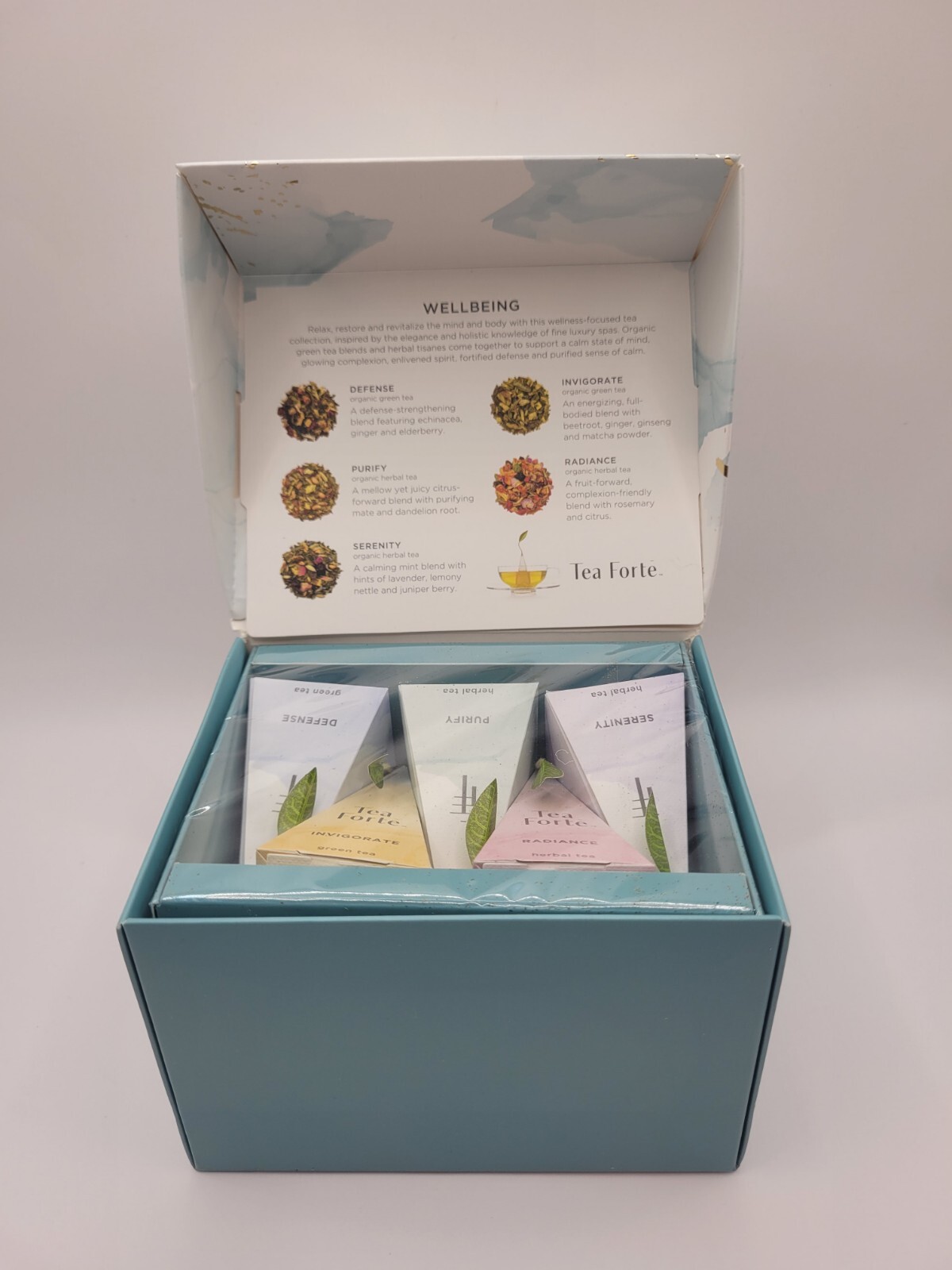 Tea Forte Wellbeing Tea Blend To Relax & Restore – 10 Handcrafted Tea Pyramids