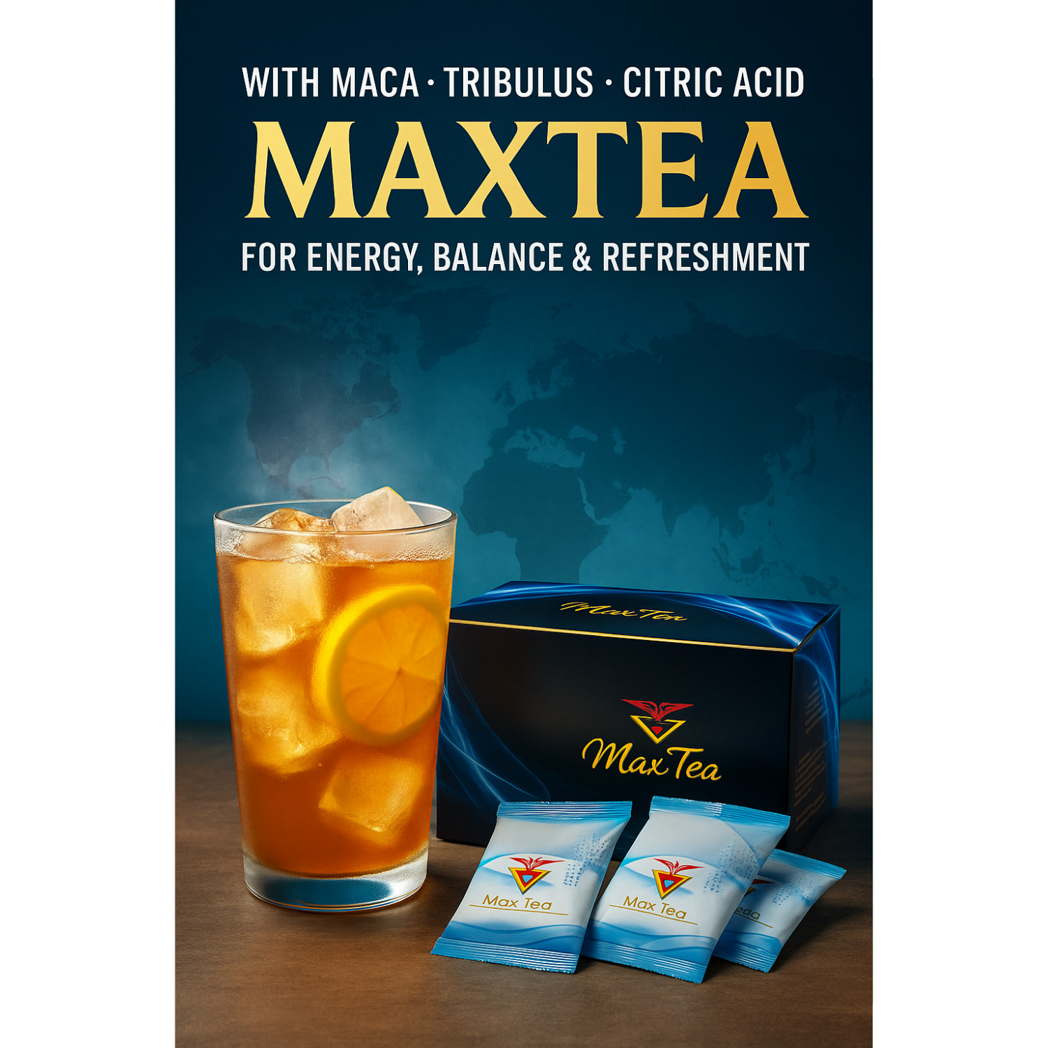 1 Box Original Max Tea Halal Energy Drink for Men & Women