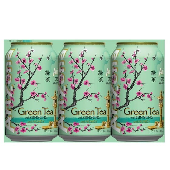 Arizona Green Tea with Ginseng and Honey, 11.5 Fl Oz Cans (12-Pack)