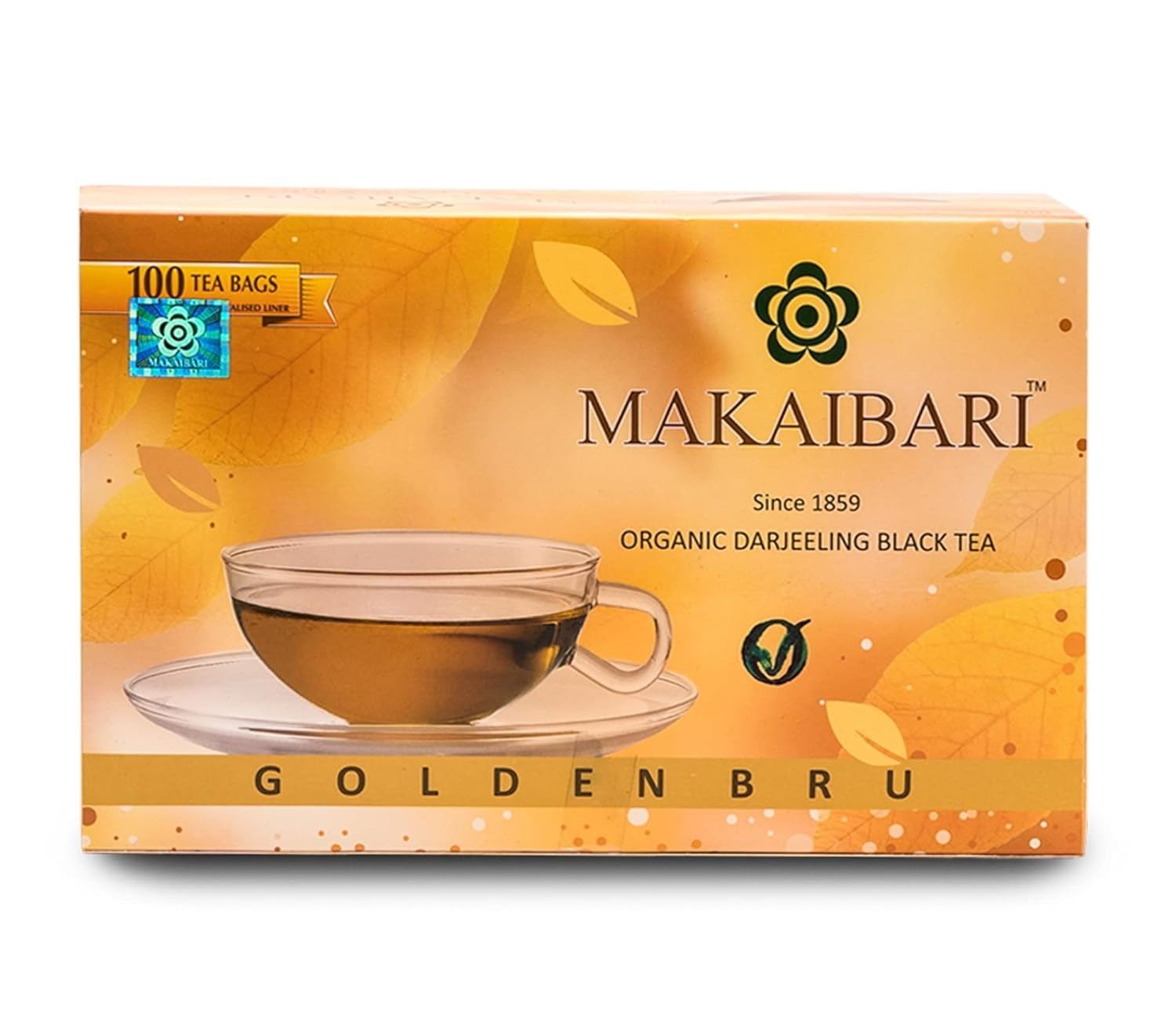 Makaibari Golden Bru Darjeeling Black Tea – ( 100 Teabags )