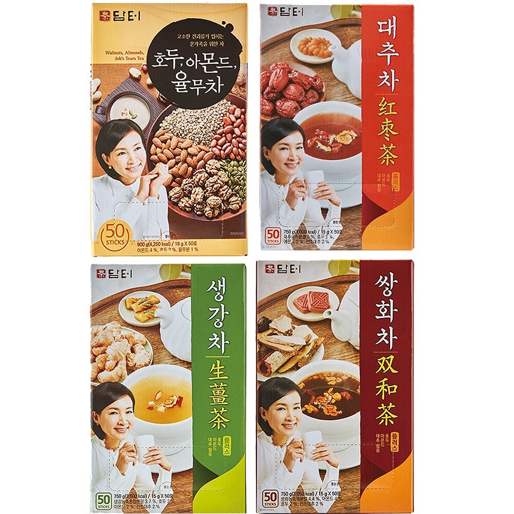 [Damtuh] Walnut Almond Adlay Tea/Jujube Tea/Ginger Tea/Ssangwha Tea 15 or 50 pcs