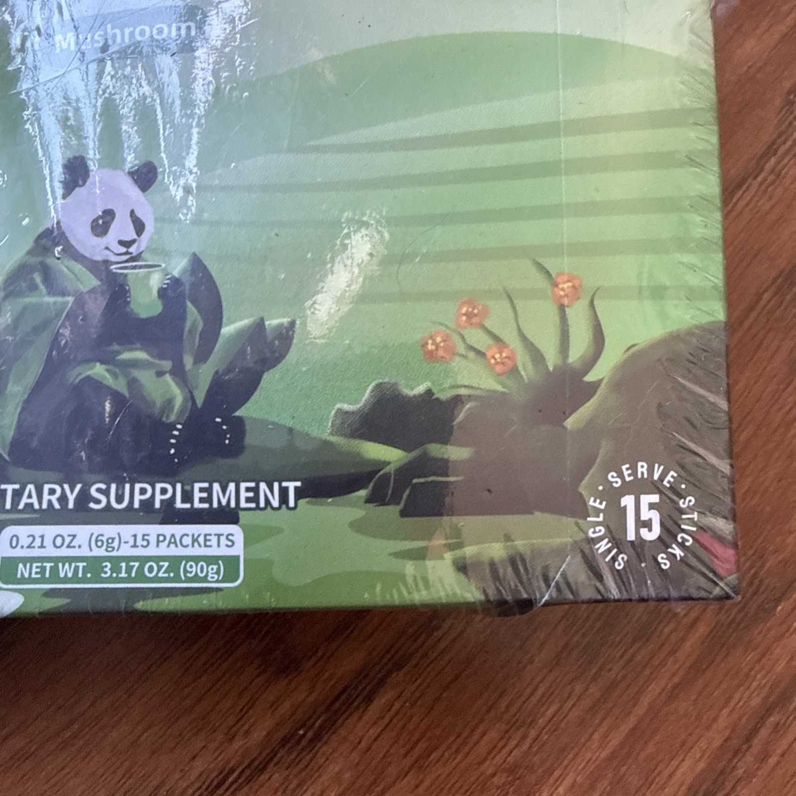 Mutsweet Matcha Latte Mushroom 15 Packets Tea 10 Mushrooms & Skim Milk Powder