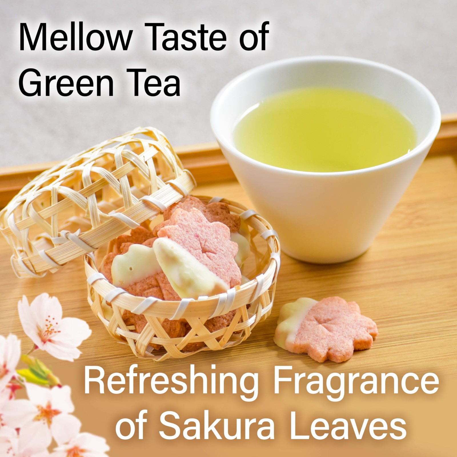 Chaganju Sakura Floral Green Tea Japanese Loose Leaf With Sakura Petals, 2.8…