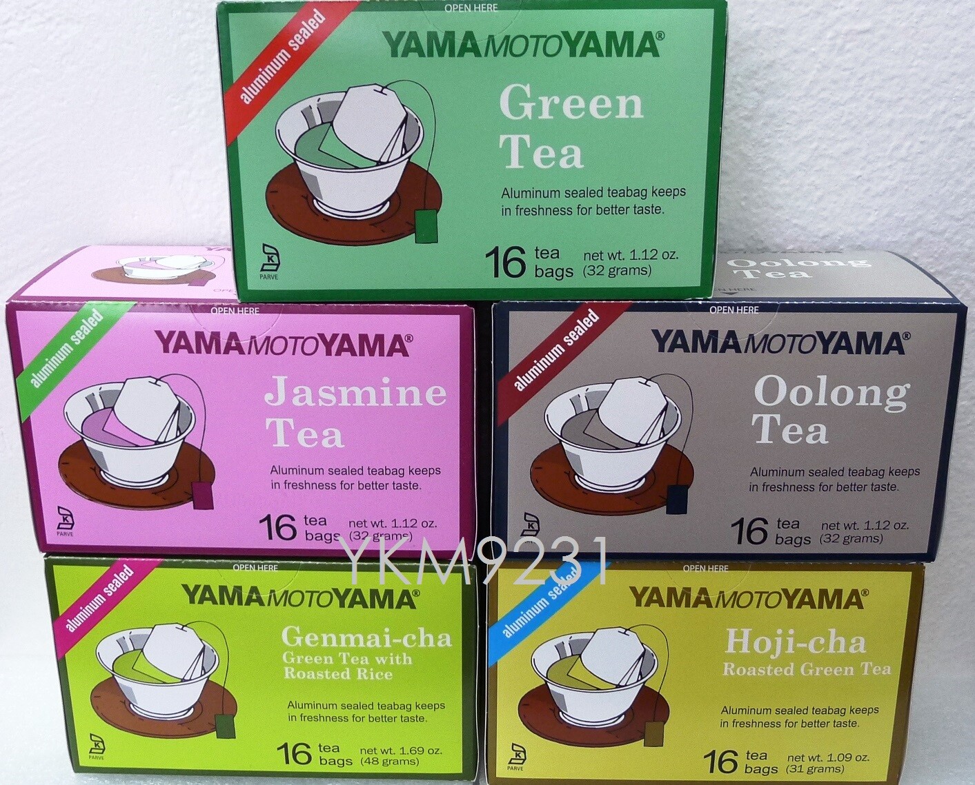 Yamamotoyama 山本山 Green Tea Jasmine Oolong Genmaicha Hojicha 煎茶 茉莉花茶 烏龍茶 玄米茶 焙じ茶