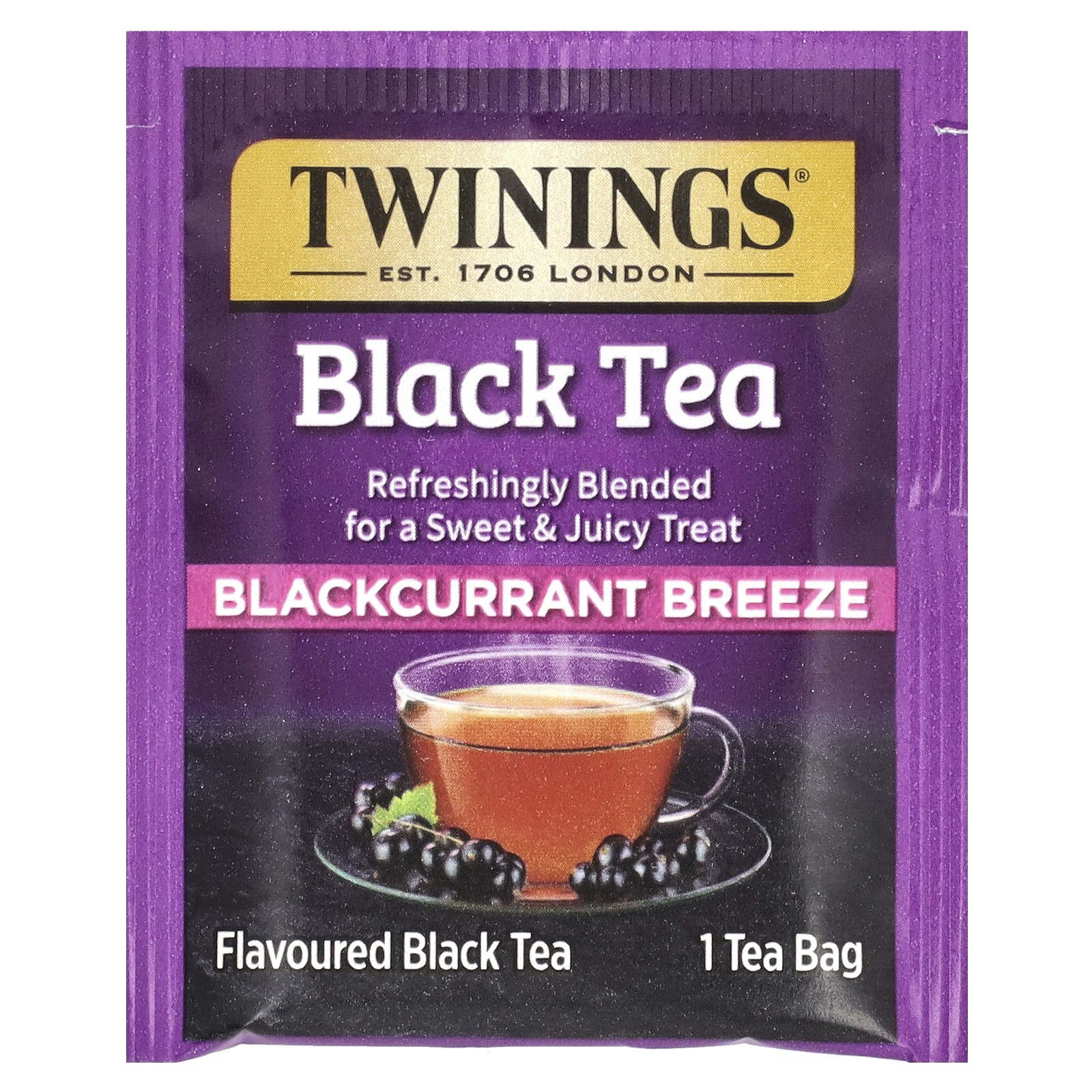 Premium Black Tea, Blackcurrant Breeze, 20 Tea Bags, 1.41 oz (40 g)