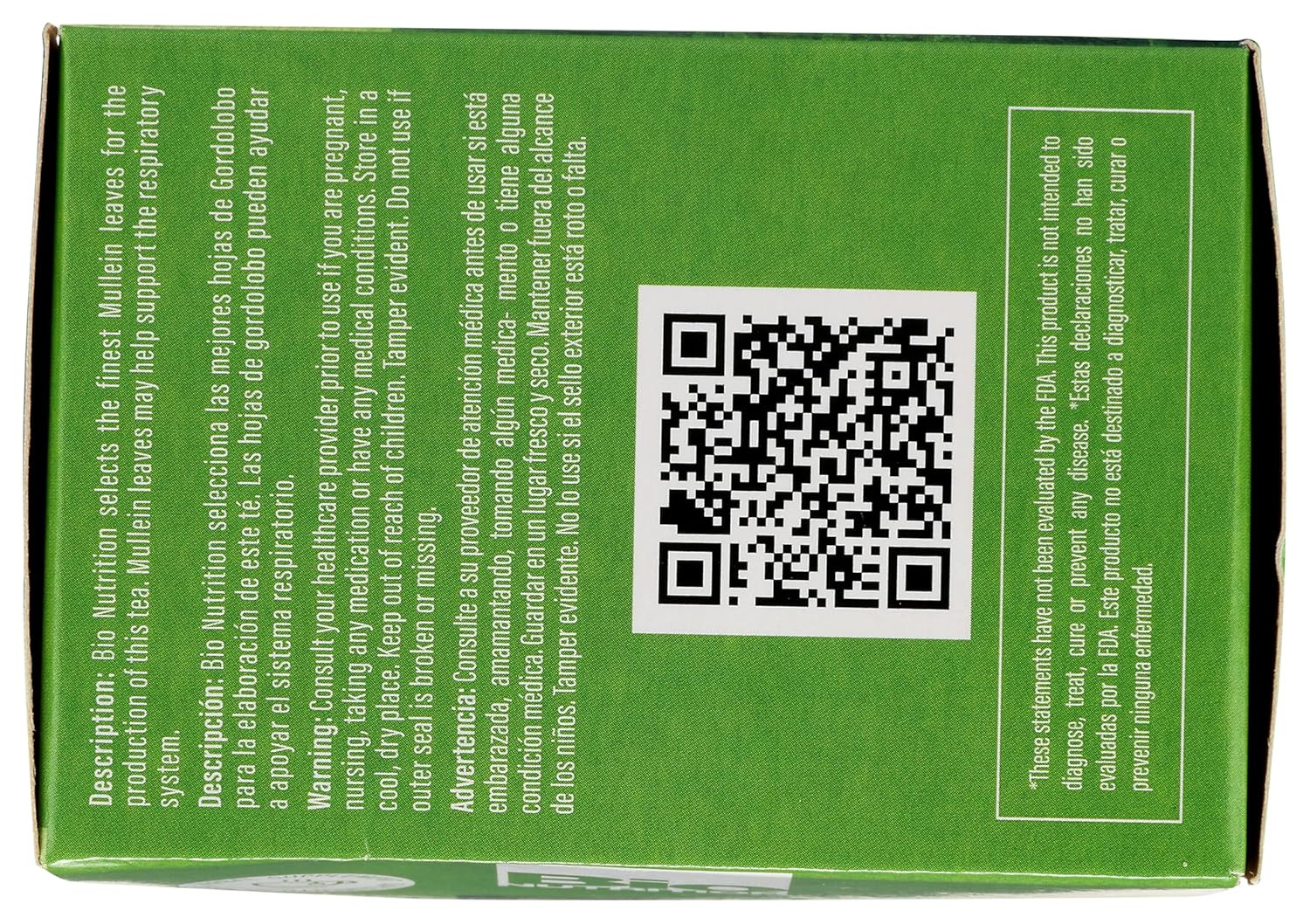 Mullein Leaf Tea, Caffeine Free, 30 Tea Bags, 2.01 Oz (57 G)