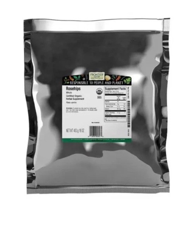 Frontier Co-op Organic Whole Rosehips Dried 2Pounds for Tea Jam Skincare