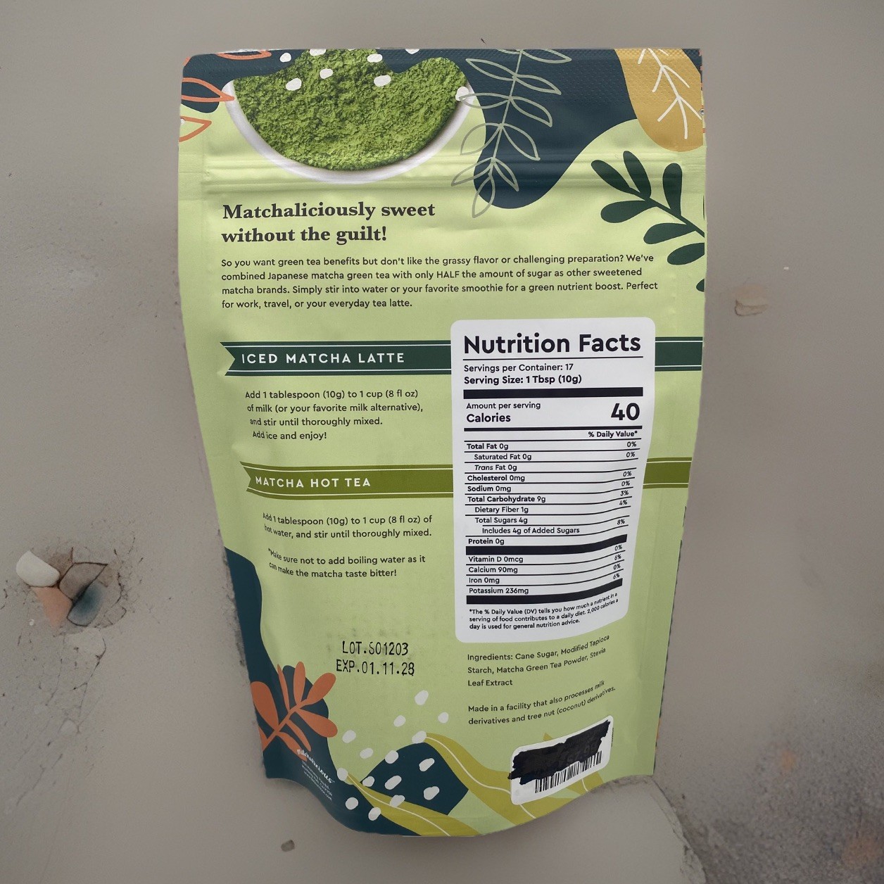 Matchalicious™ Japanese Sweetened Matcha Powder Vegan, Gluten Free 6 oz