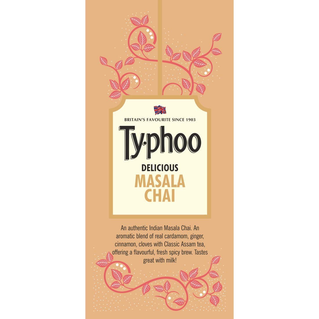 Ty-phoo Flurys Masala Tea Bags 50g | Cardamom, Nutmeg, Clove & Cinnamon Blend