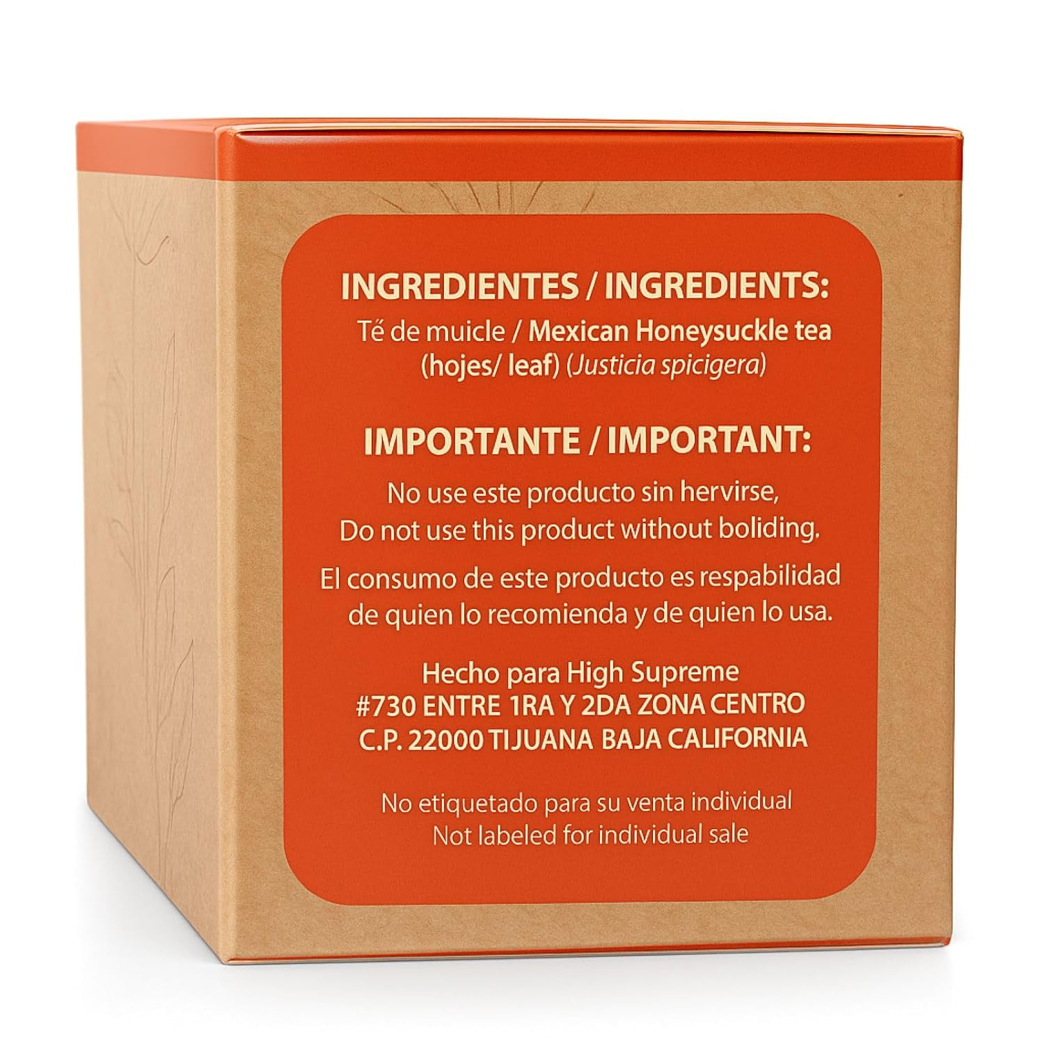 Muicle Té (Mexican Honeysuckle Herbal Tea) – 25 Tea Bags – 100% Natural, Vegan,
