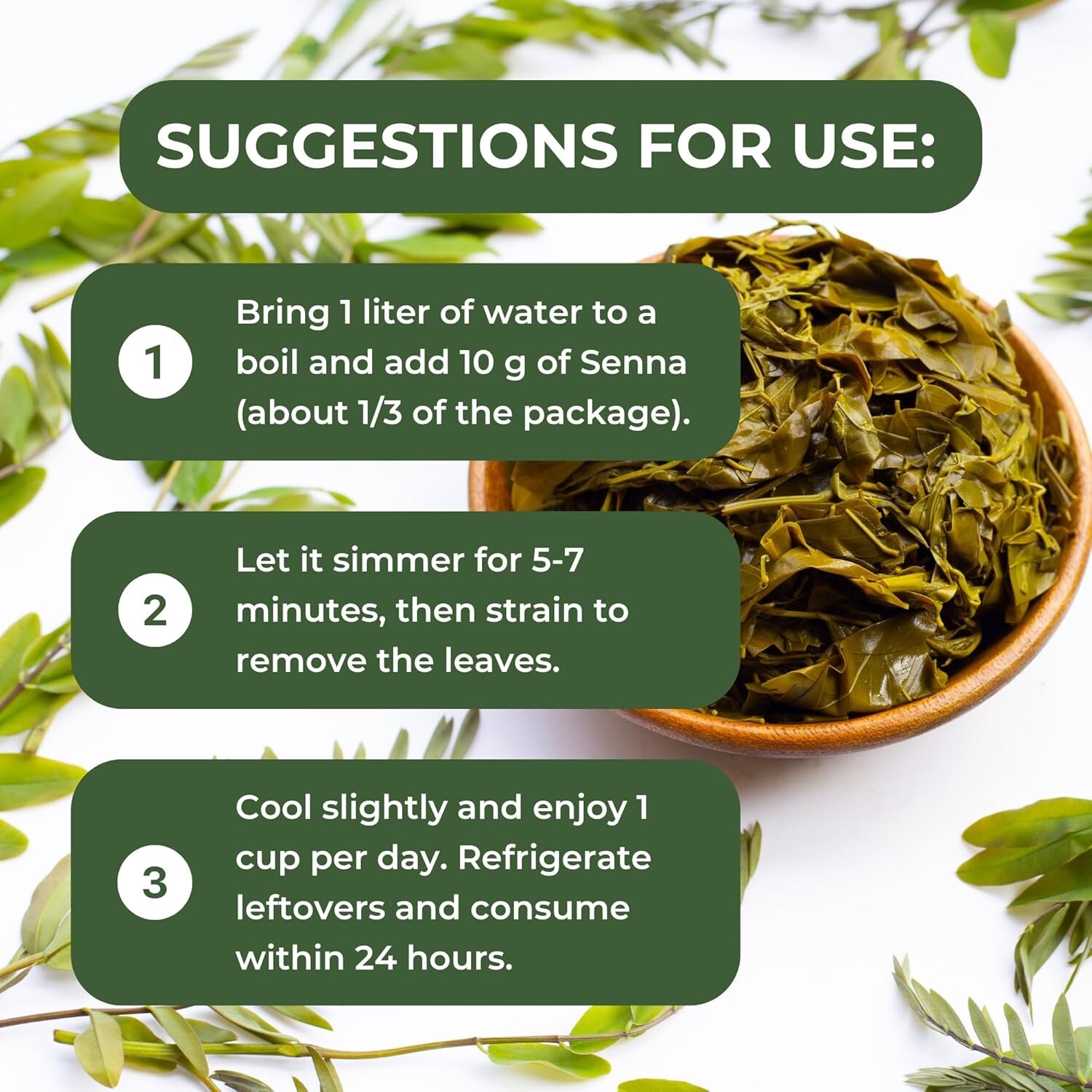Senna Leaves (Sen) – Loose Leaf Herbal Tea for Constipation & Weight Loss