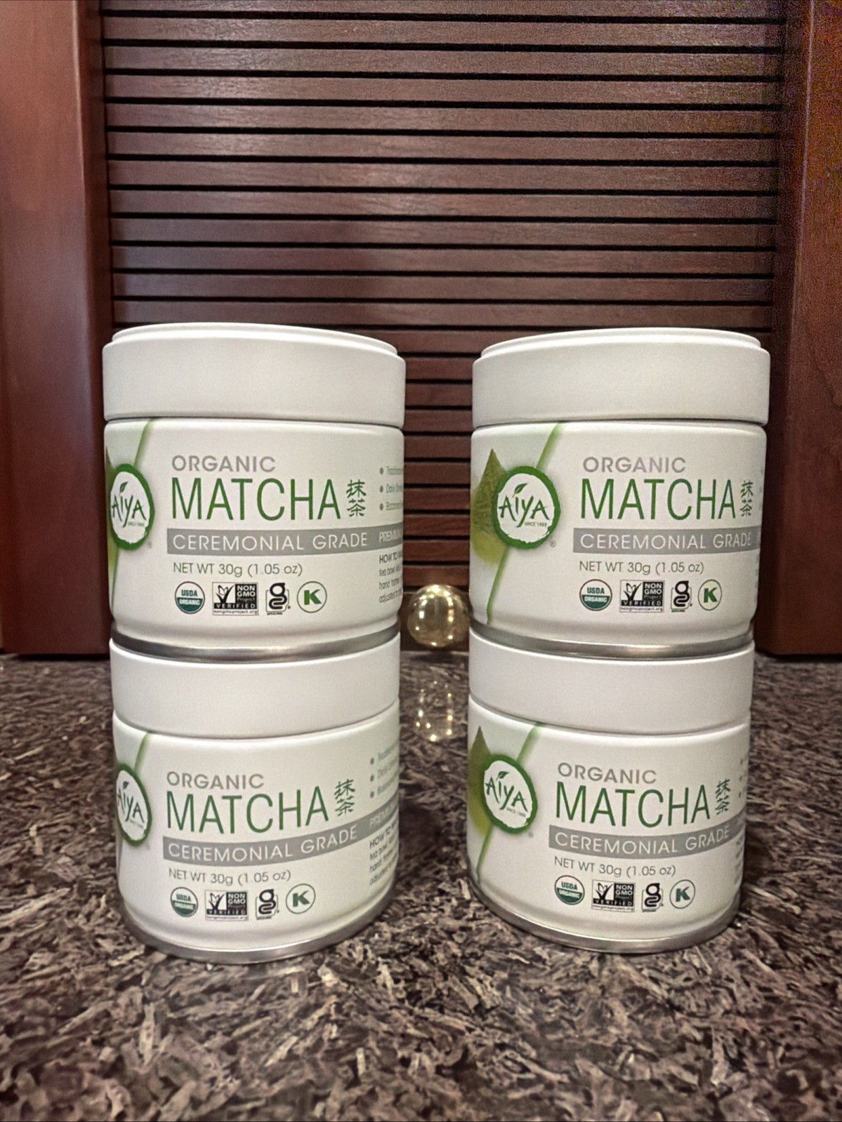 NEW AIYA Organic Ceremonial Grade Japanese Matcha Powder 30g Exp 5/2027 (4 Pcs)