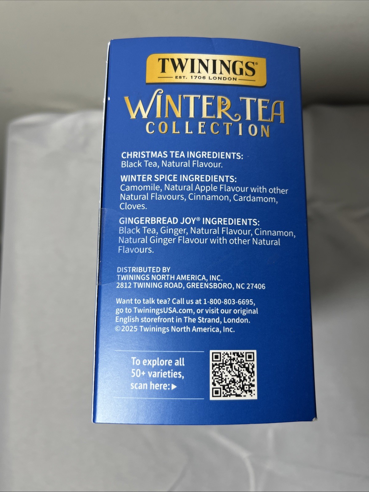 Twinings Winter Tea Collection 60CT Winter Spice Gingerbread Joy Christmas Tea