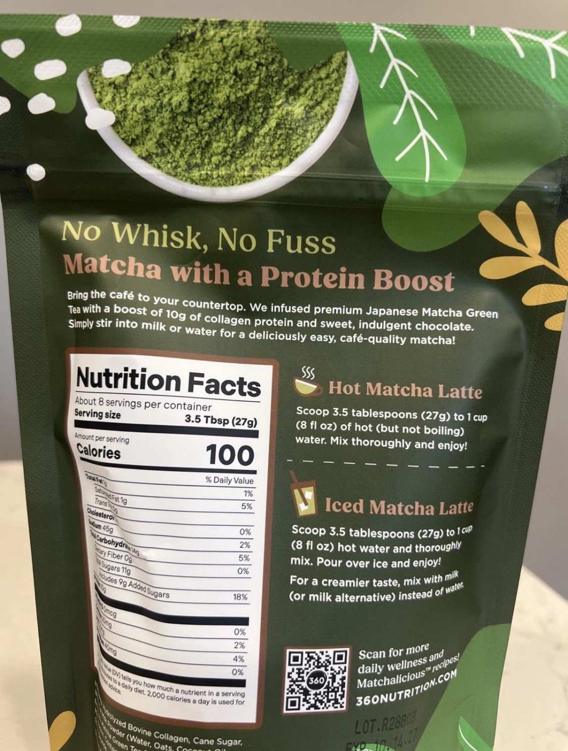 Matchalicious™ Premium Japanese Protein Chocolate Matcha Latte 7.5oz New