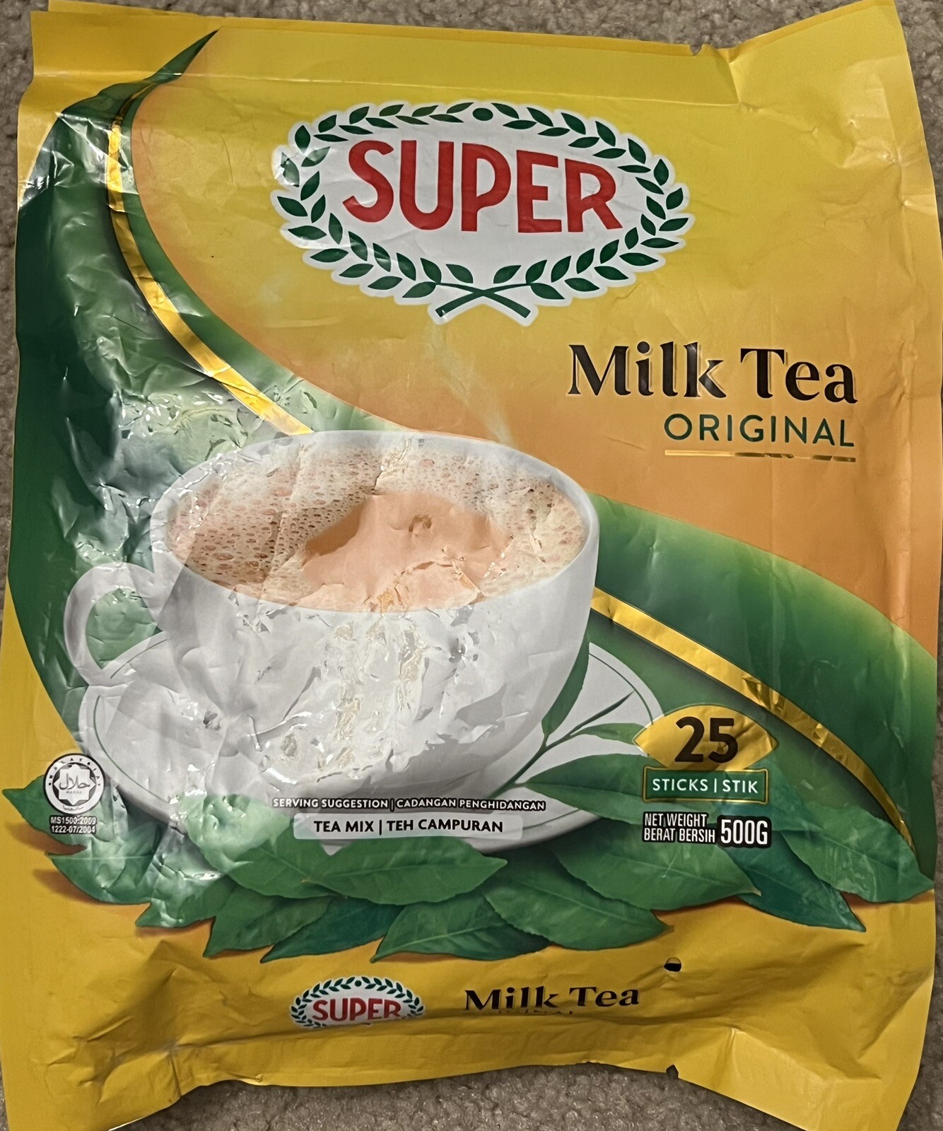 SUPER 3 in 1 Instant MILK TEA Smooth &Creamy ORIGINAL 25 STICKS Stiks