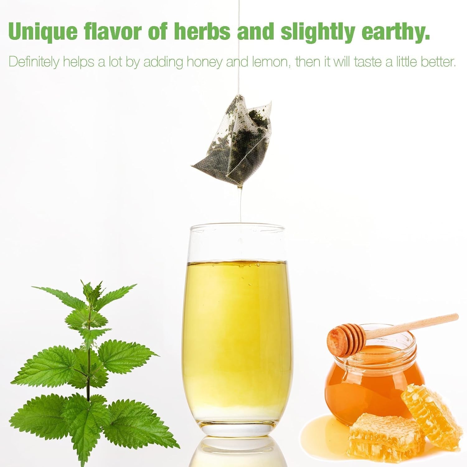 55 Nettle Leaf Tea Bags, 100% Natural & Pure Stinging Nettle Tea, Dried Nettle H