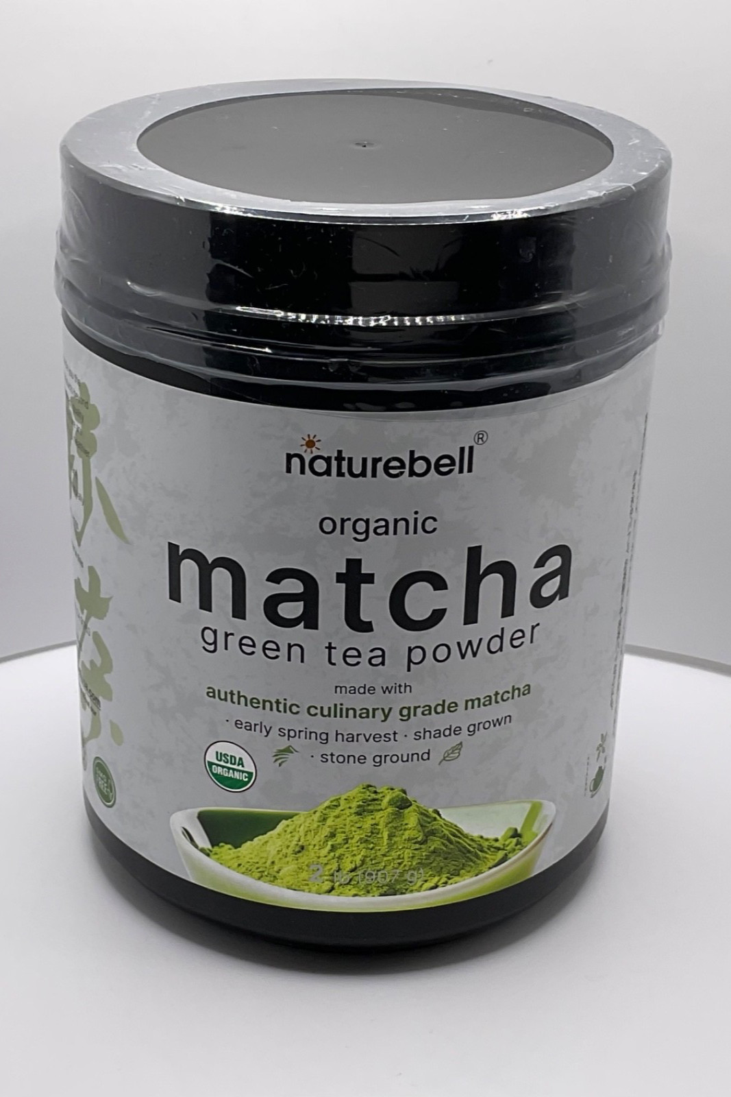 NatureBell Organic Matcha Green Tea Powder ~ 2 Pounds Unsweetened ~ Exp 12/26