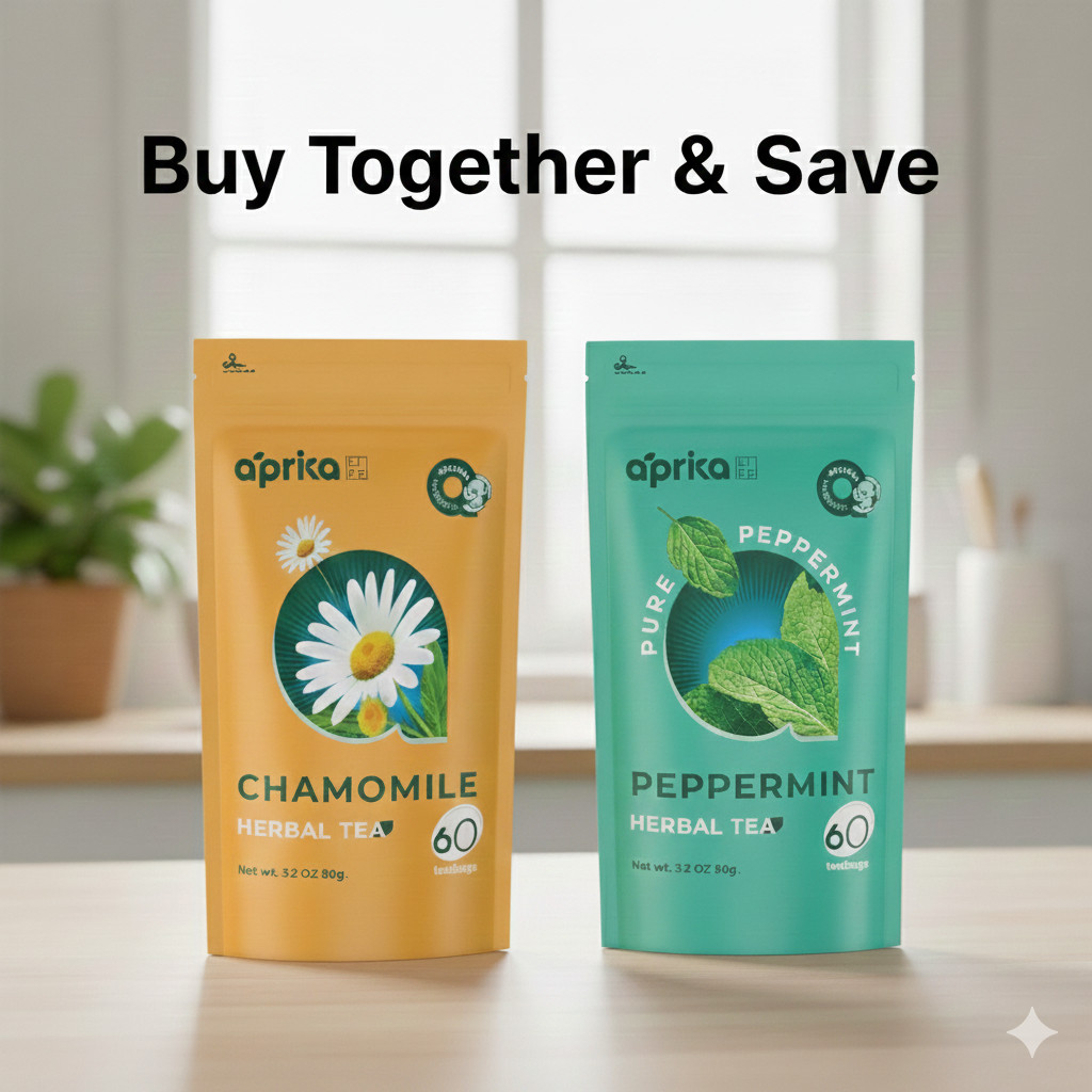 Peppermint & Chamomile Tea Bundle – 120 bags (60 in each pack), USA seller