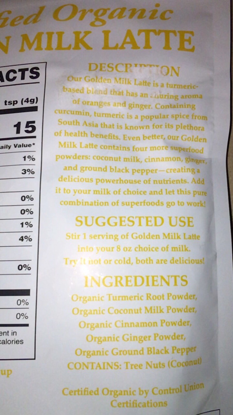 5X Lot Cherie Sweet Heart Organic Golden Milk Latte 8 Oz Ex 10/15/2026