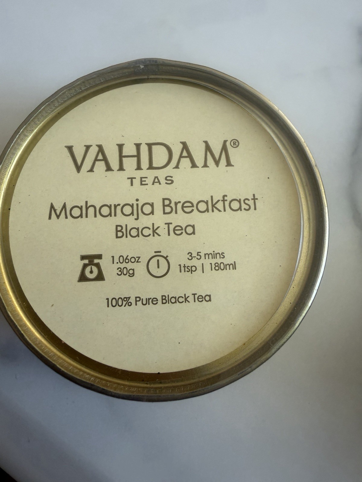 Vahdam Teas Loose Leaf Tea Assortment Gift Set 6 Tins 30g Vanilla Chai
