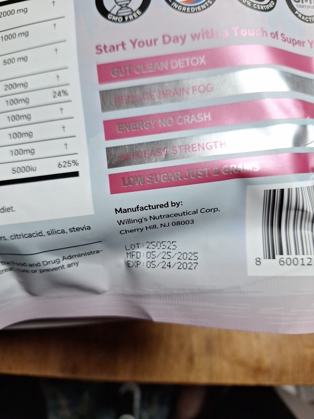 1 PCS Zooone Super Yerba 30 Packets Raspberry Lemonade – Clean Energy & Detox
