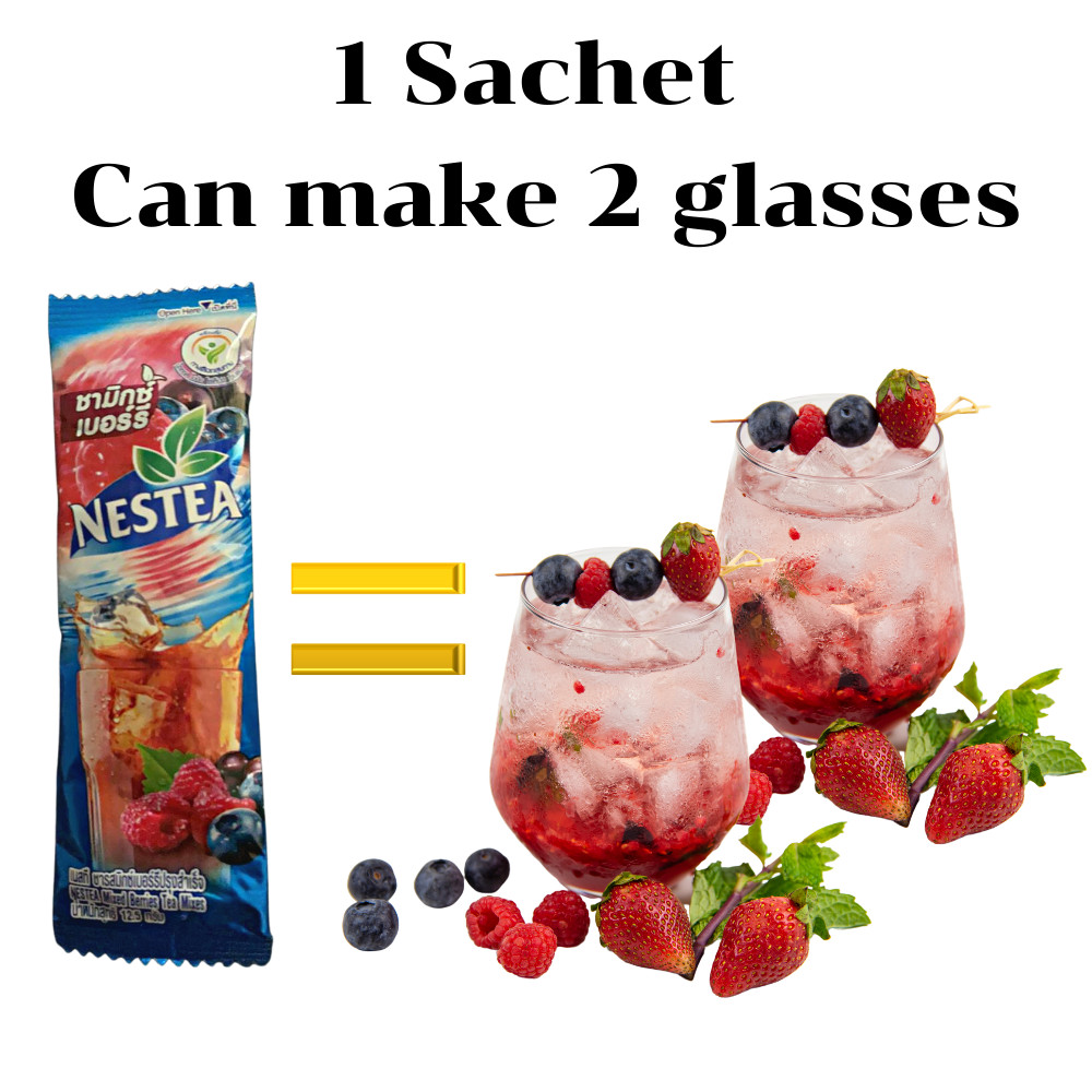 Tea Nestea Mixed Instant Berries Iced High Vitamin Mixes Powder Berry 30 Sachets
