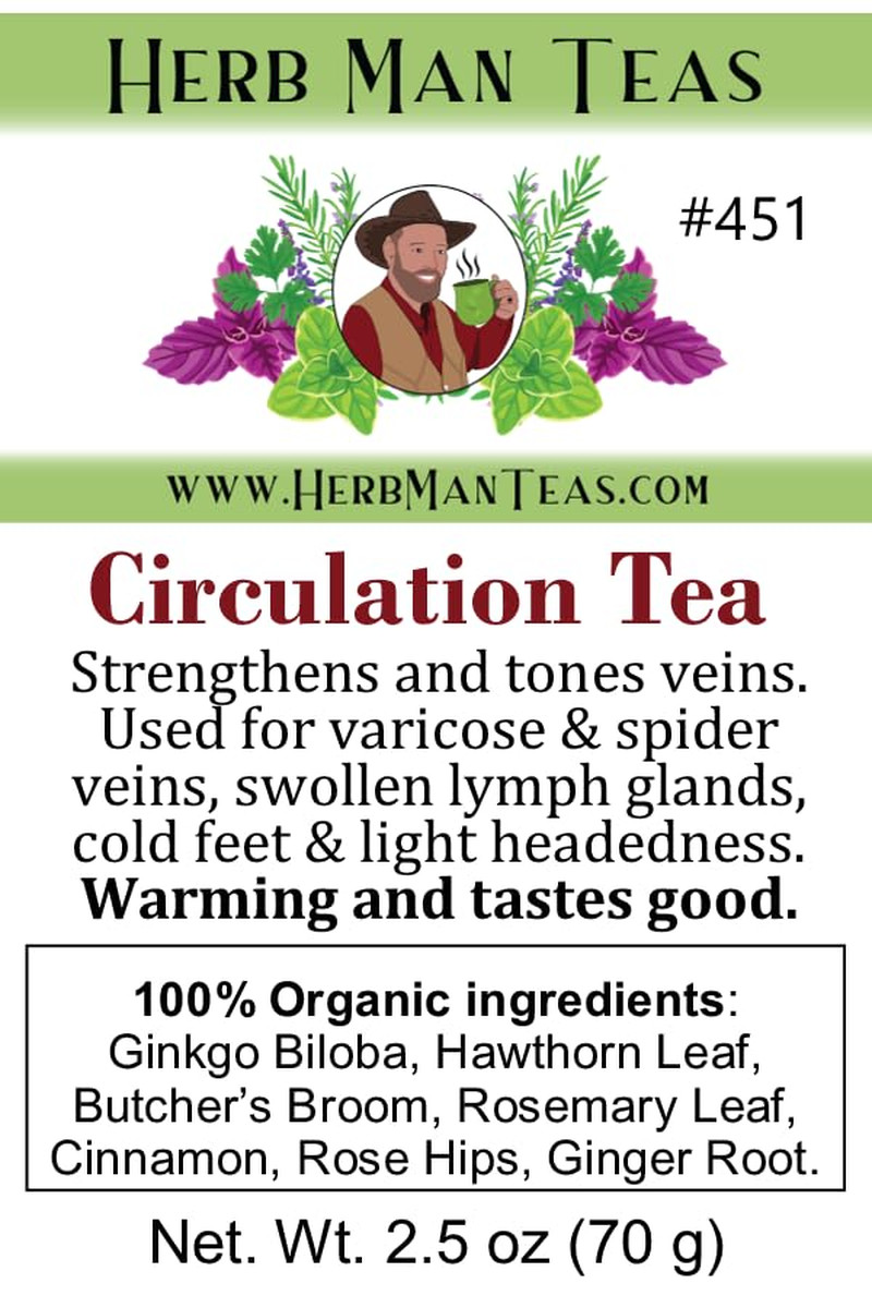 CIRCULATION TEA – Helps Strengthen and Tone Veins, Supports Warmth in the Extrem