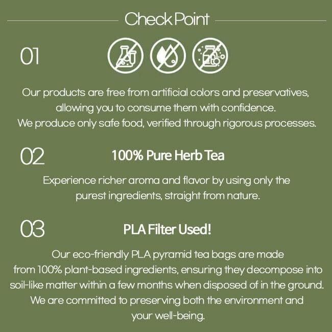 [GAGOPA] 100% Pure Organic Earl Grey Herbal Tea 1g x 10Teabags (5-Pack, 50ea)