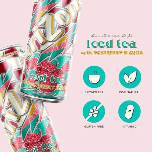 Arizona Raspberry Tea – Big Can 22 Fl Oz (12 Pack)