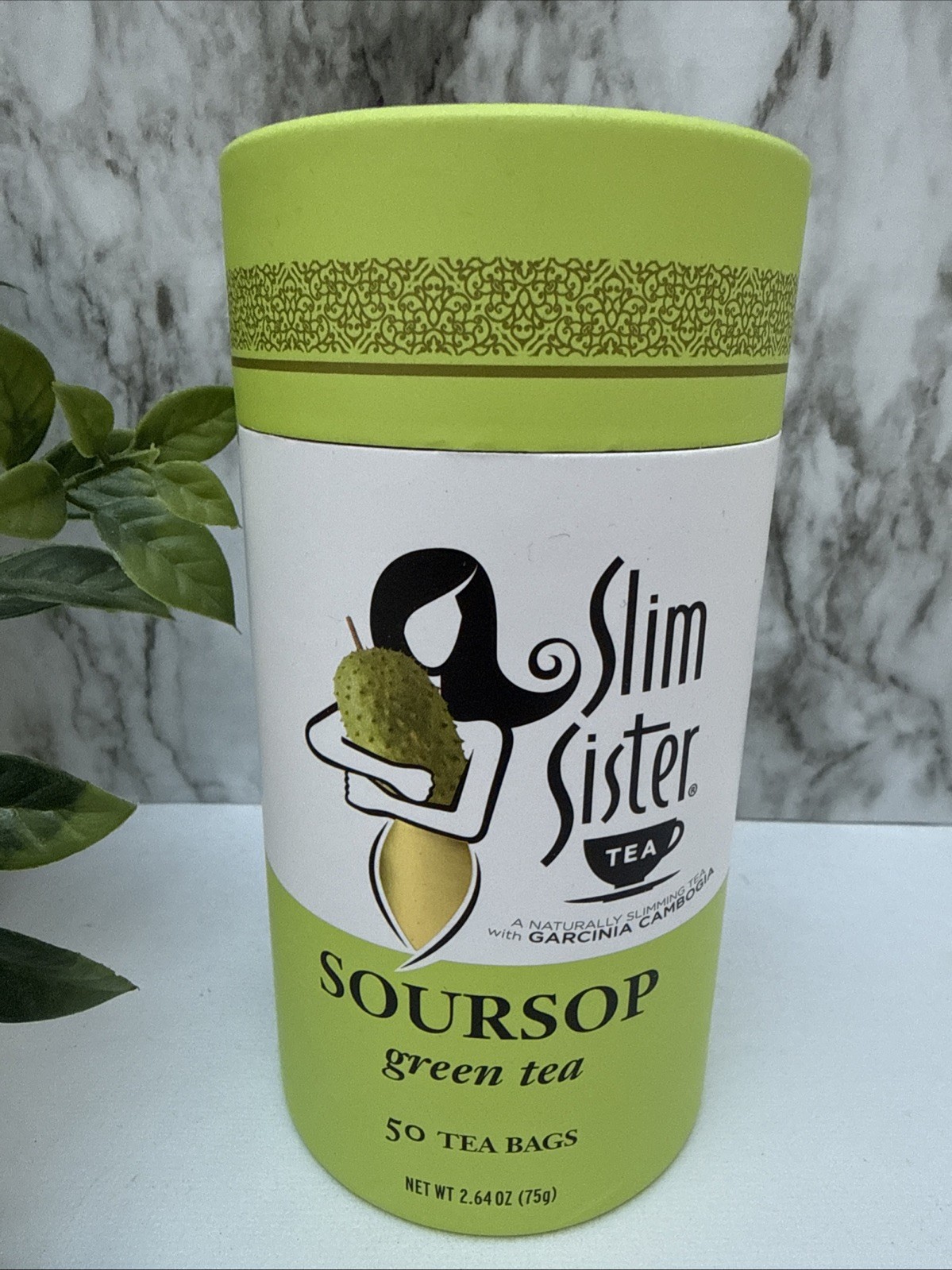 Slim Sister Soursop Green Tea Garcinia Cambogia 50 Bags Detox Herbal New/Sealed