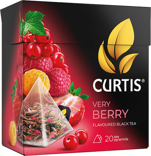 CURTIS Black Tea Very Berry 20 Pyramids Made in Russia RF NO GMO US Seller