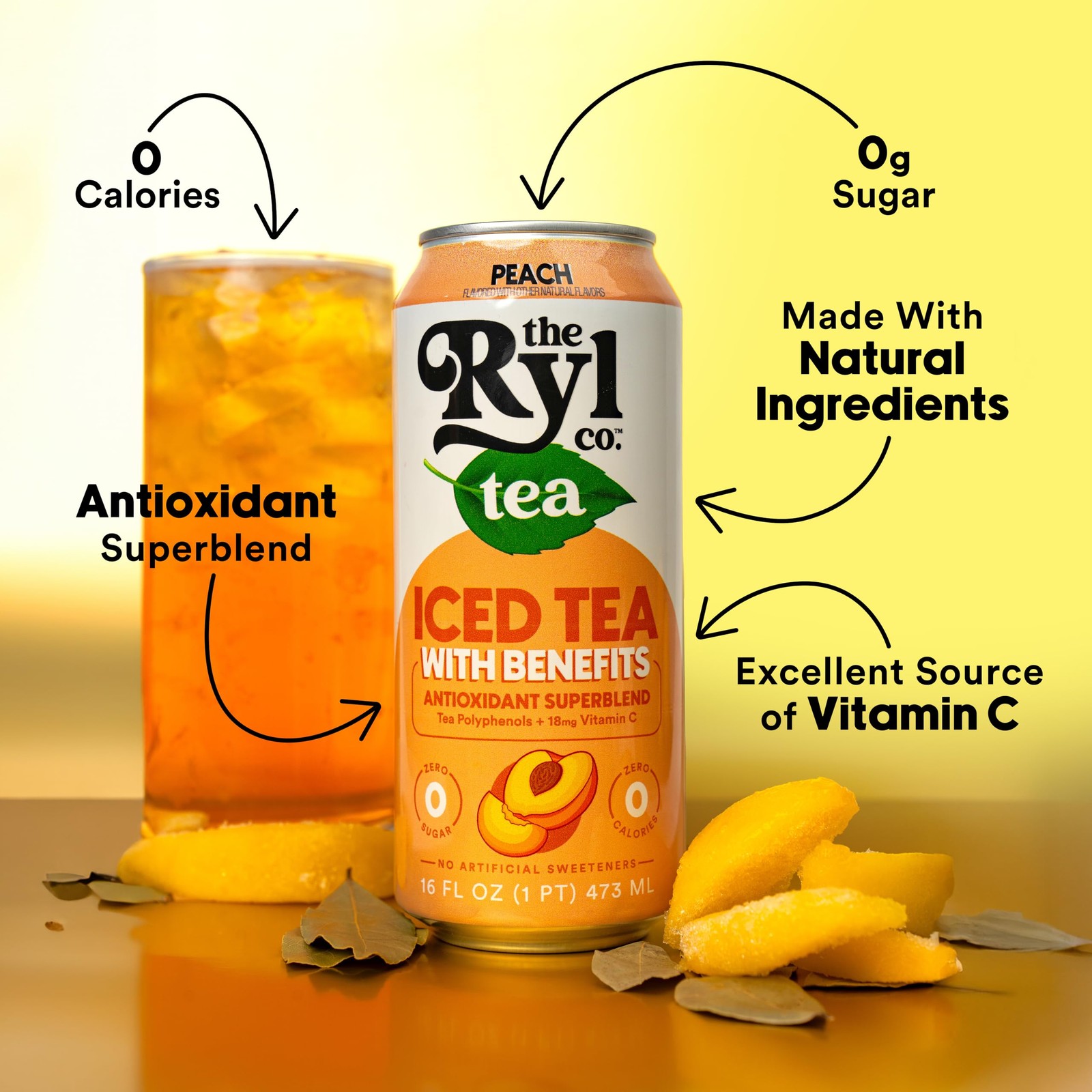 Ryl Iced Tea Variety Pack, Antioxidant Superblend, 16 Fl Oz 12-Pack