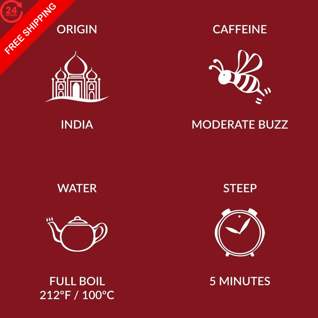 Two Leaves and a Bud Organic Assam, 50 Unwrapped Tea Sachets 50