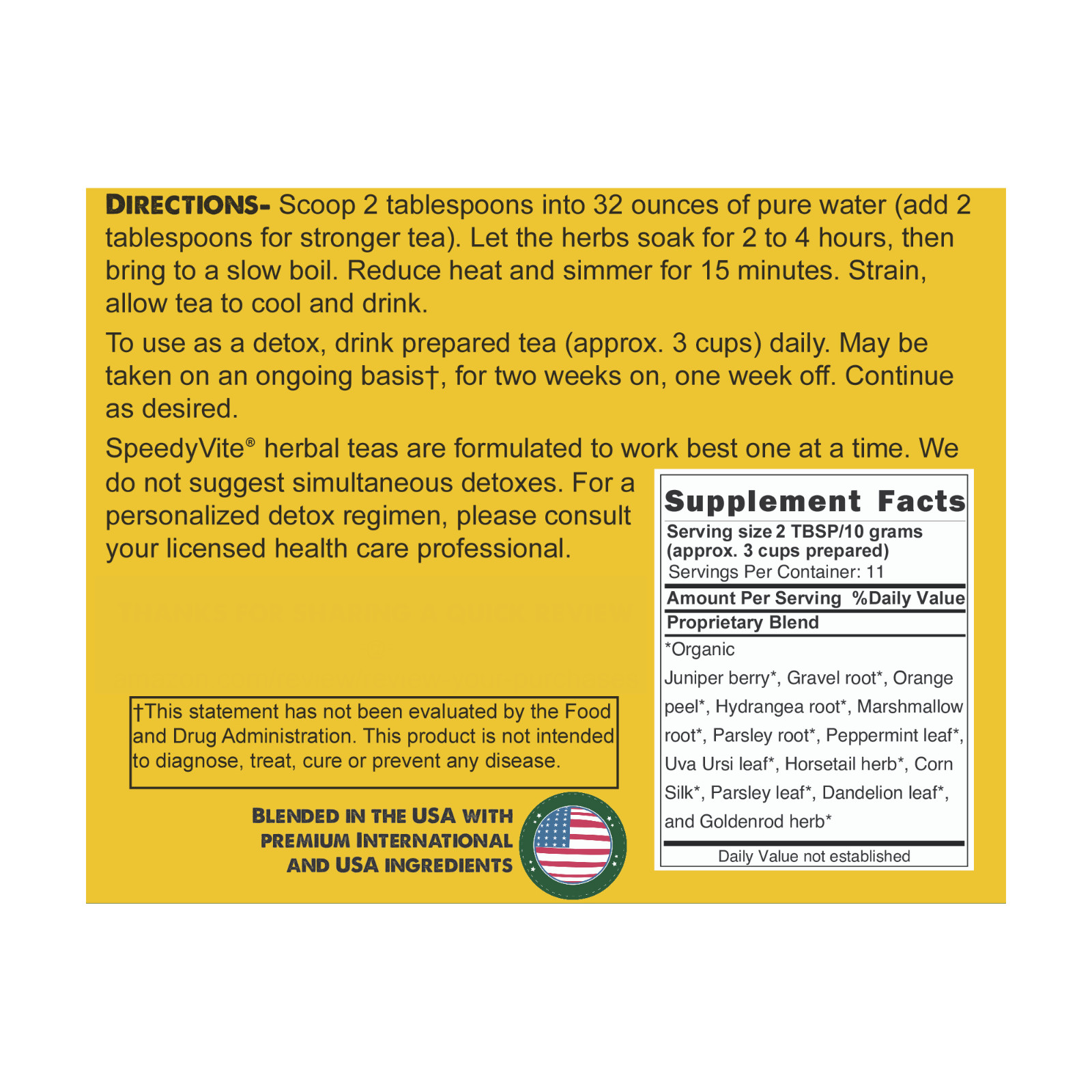 SpeedyVite® Kidney LifeBoost® Tea USDA Organic (2oz/4oz/8oz/28teabags) Detox USA