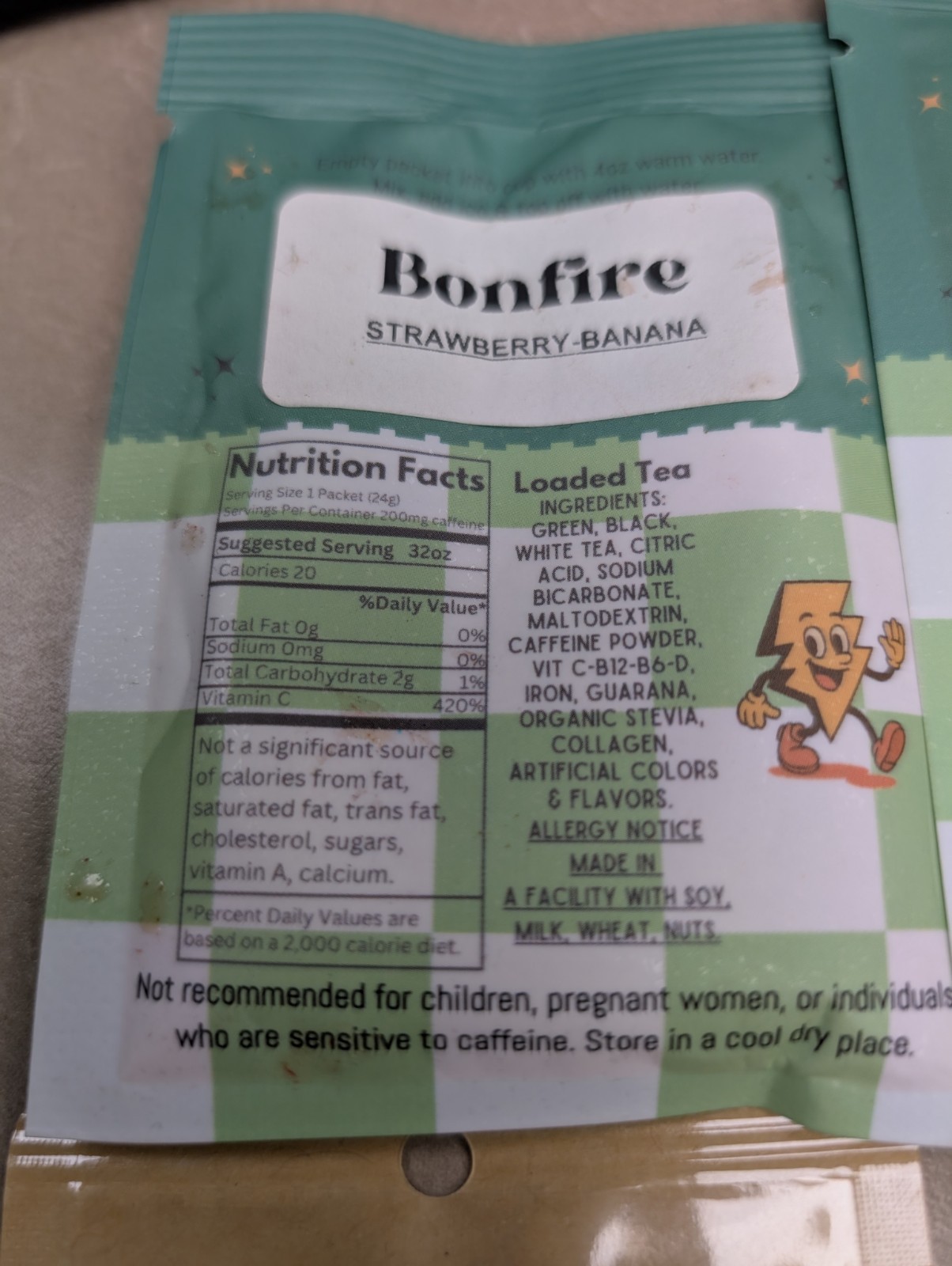 6 packets of “Get Loaded Tea”-Variety of Flavors! Berry,Sour 200mg Caffeine