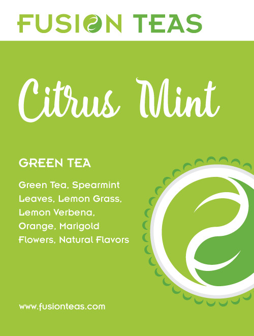 Citrus Mint Green Tea – Premium Loose Leaf Blend – Fusion Teas