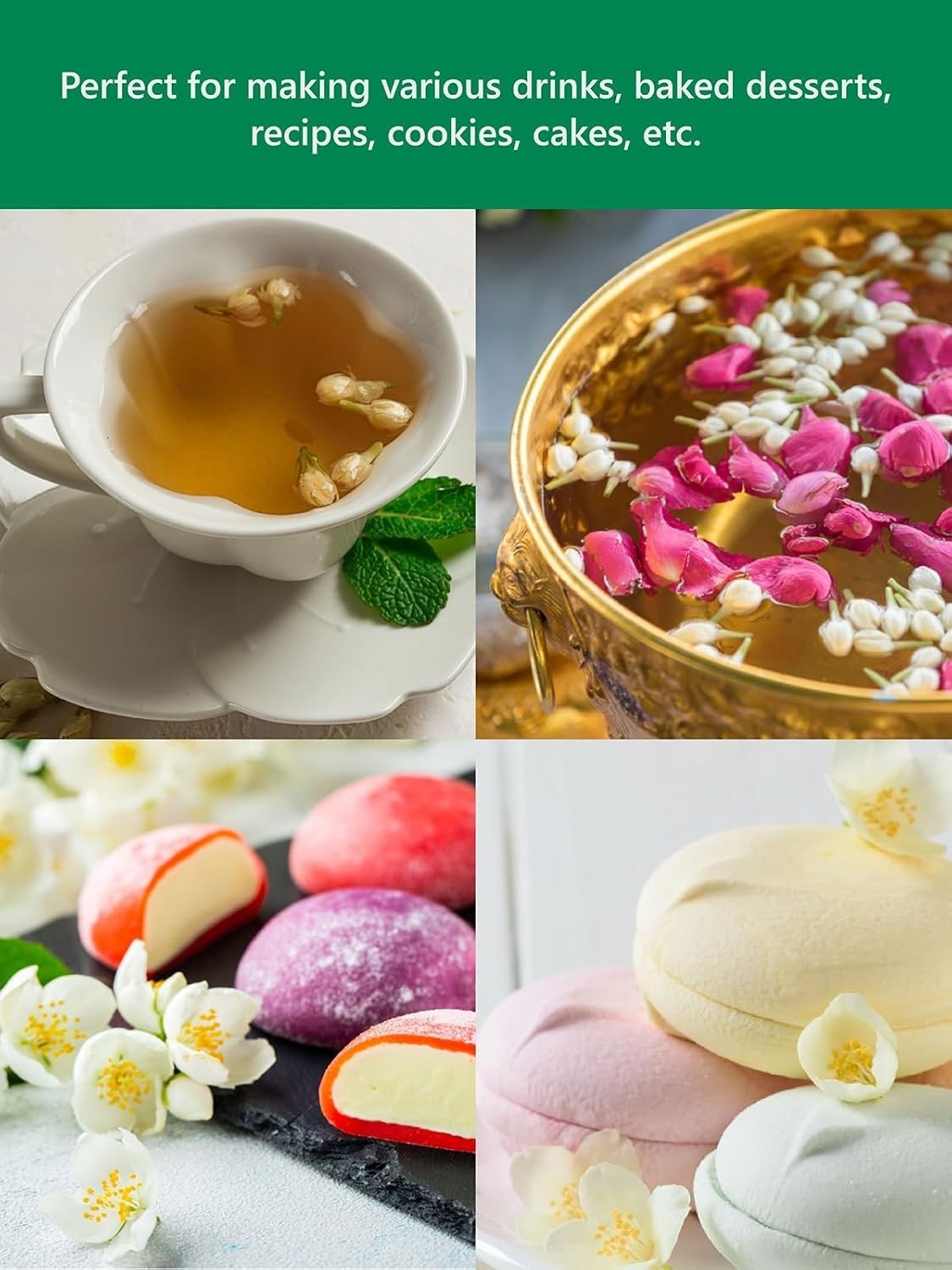 Natural Jasmine Buds – Caffeine-Free Loose Leaf Tea for Custom Blends & Baking