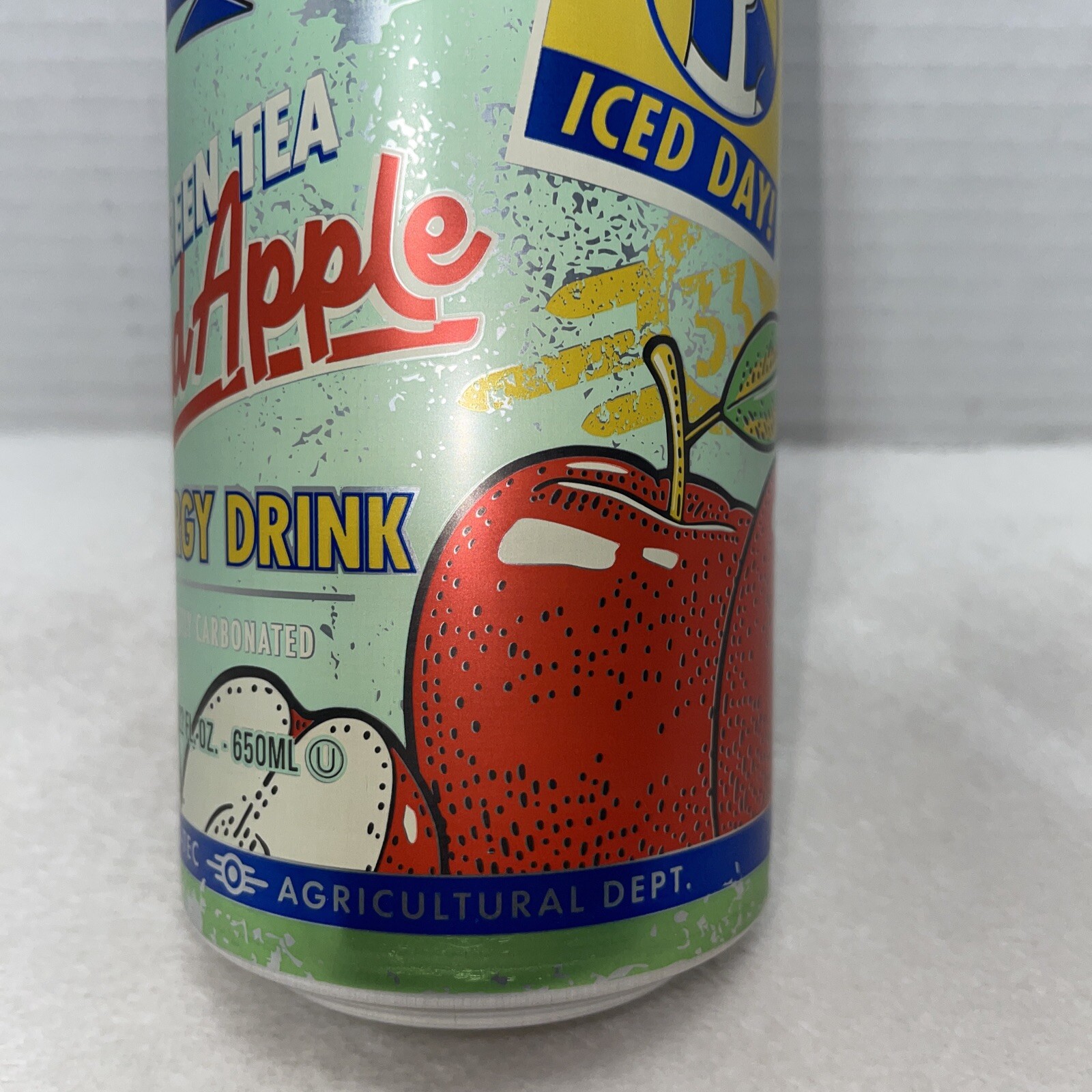 AriZona x Fallout Green Tea Energy Drink Red Apple Flavor 22 fl oz, Vault-Tec
