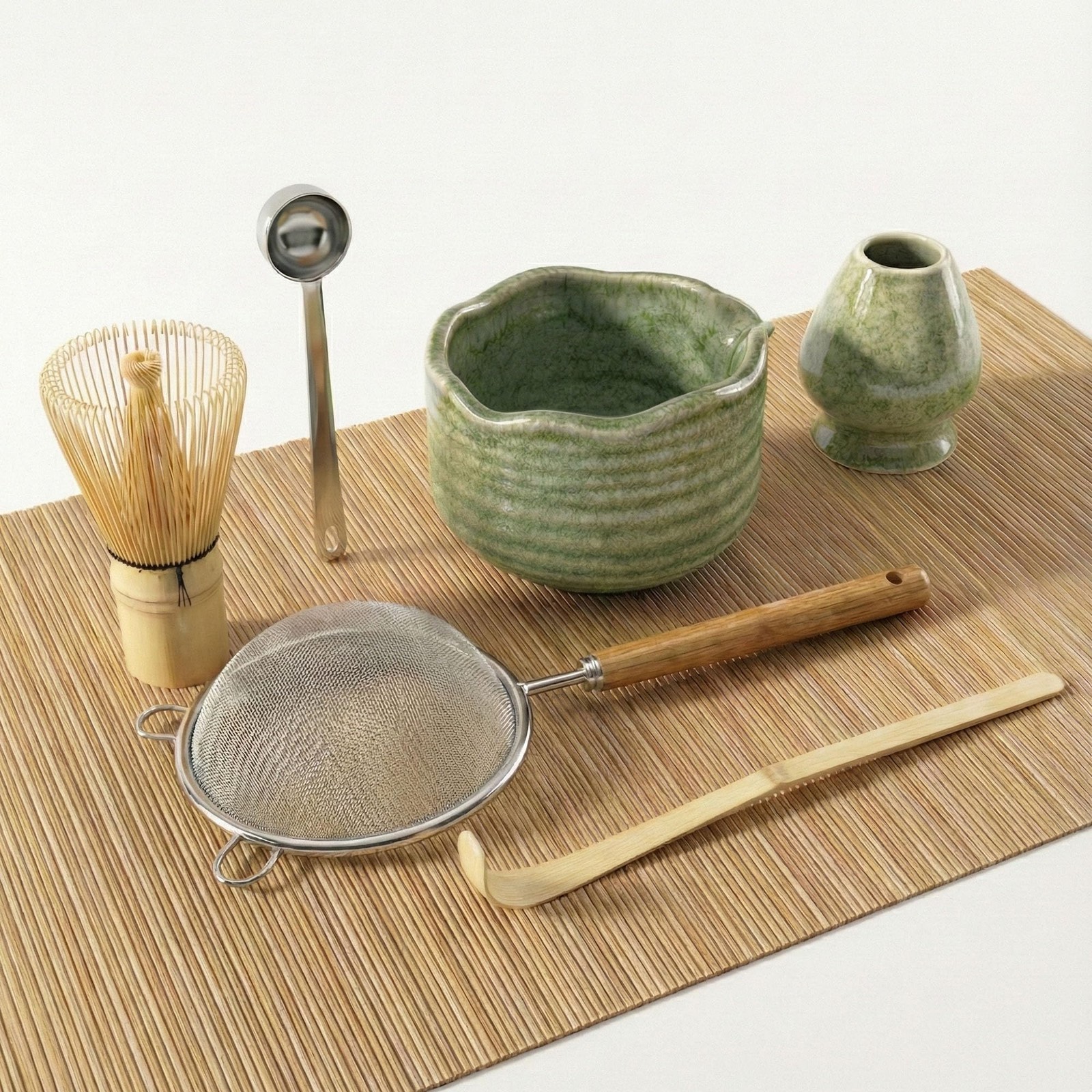 Matcha Whisk Set, 7 Pcs Matcha Kit with Spouted Bowl, Sifter and Whisk Holder…