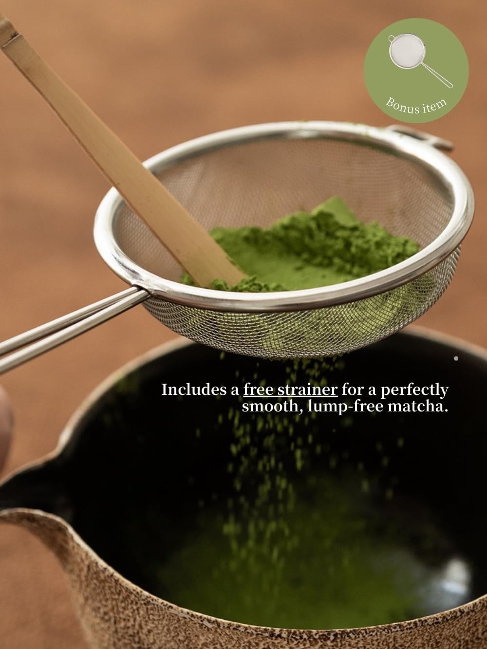 Japanese Matcha Whisk Set 6-Pcs with 500ml Bowl, Bamboo Whisk & Sifter – Matcha