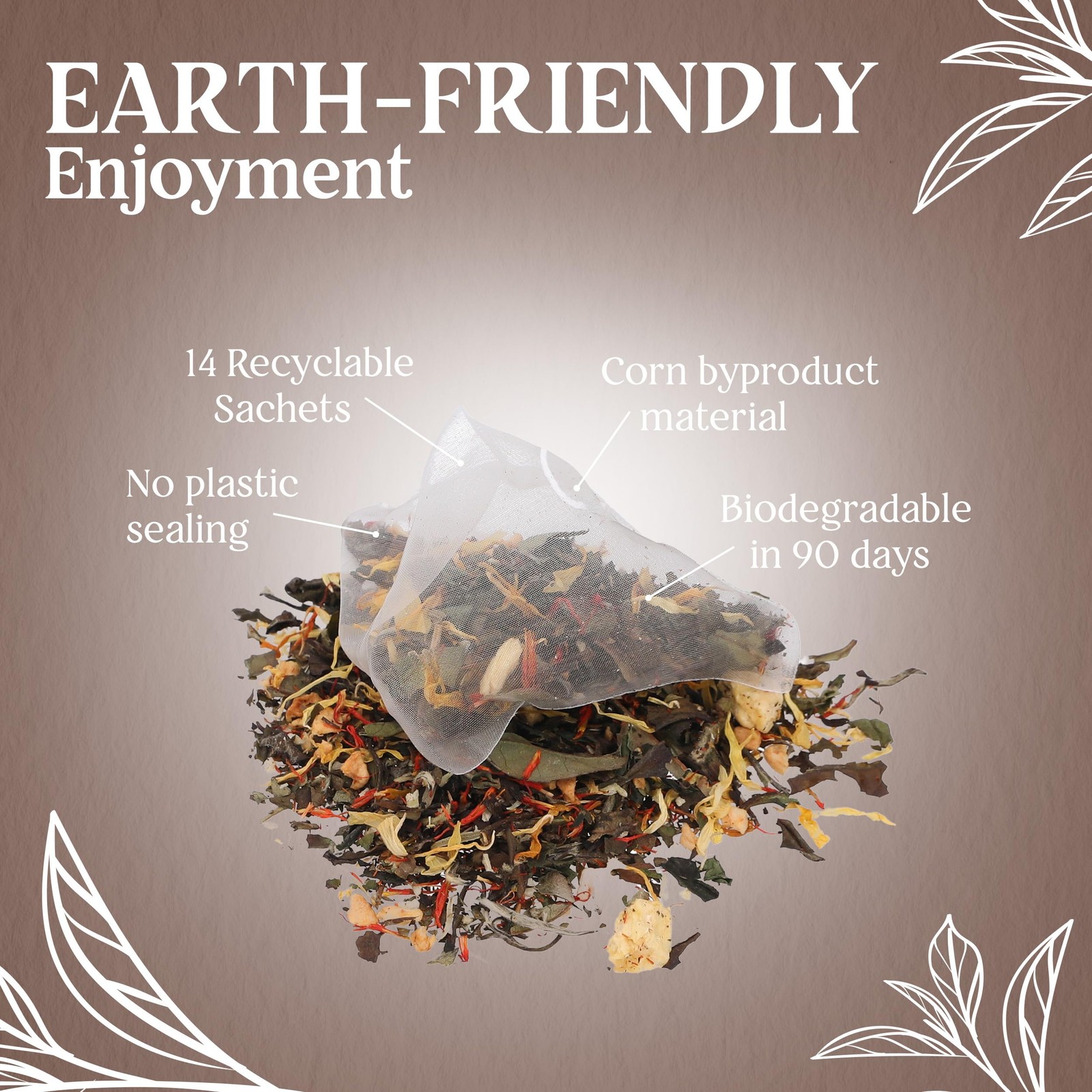 Tropical Pina Colada White Tea Blend by – 14- Satchel – Cocktail-Inspired – E…