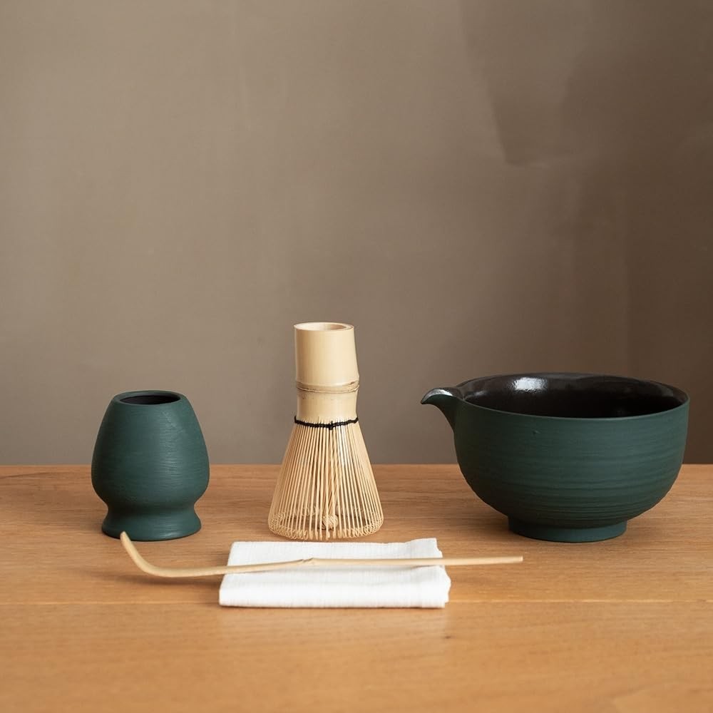 Japanese Matcha Whisk Set 6-Pcs with 500ml Bowl, Bamboo Whisk & Sifter – Matcha