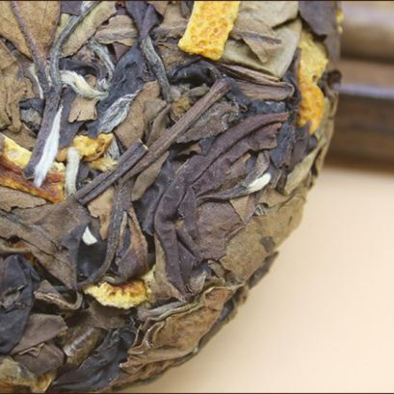 200g Tangerine Peel White Tea Cake Authentic Shoumei Dried Tangerine White Tea