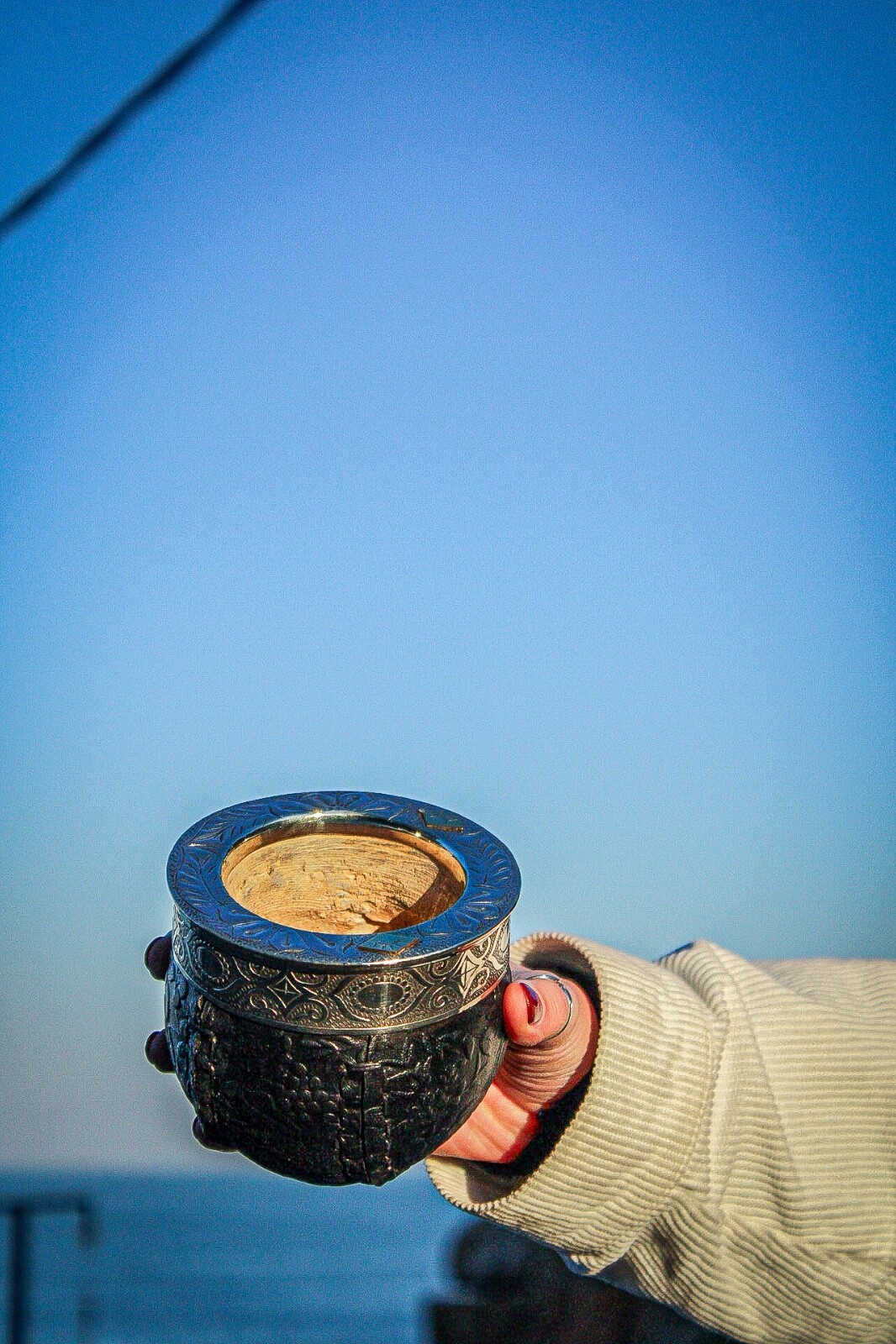 Taza/Mate Imperial Gourd High Quality + Leather Vase + Straw