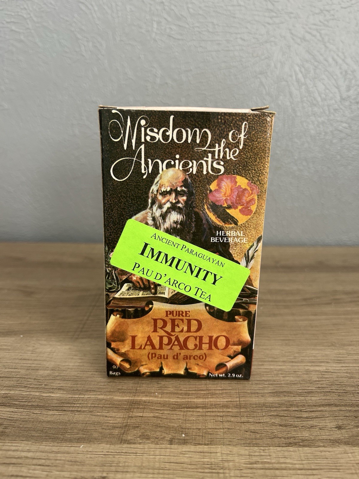 Wisdom of The Ancients Pau D’Arco Tea 1980s Immunity Red Lapacho Herbal Tea