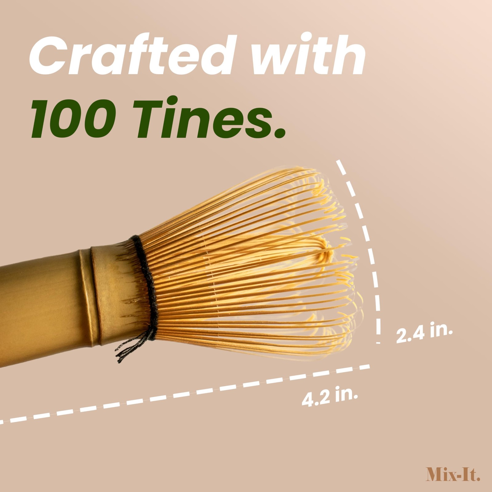 Premium Matcha Whisk – 100-Prong Traditional Bamboo Chasen | Handmade Japanes…